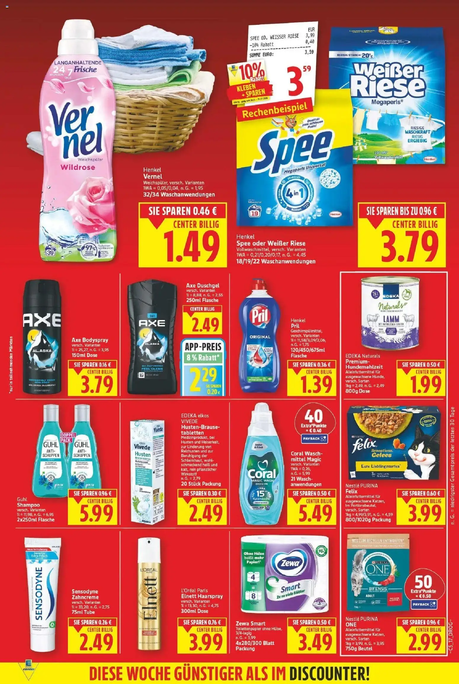 E center - Wochenangebote – gültig ab 10.05.2026 | Seite: 17 | Produkte: Zewa, Shampoo, Axe, Pril