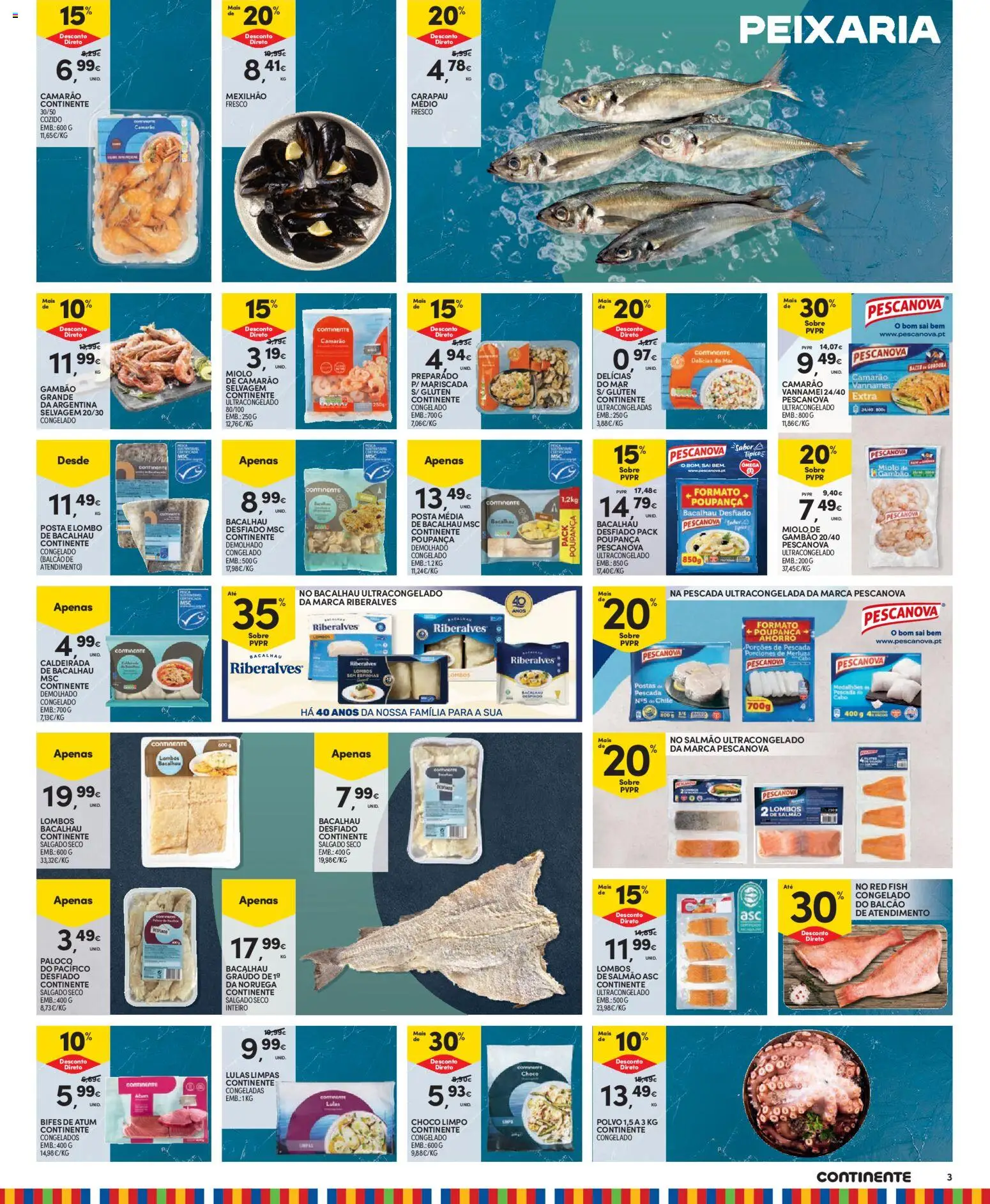 Continente Madeira │ válido de 09.06.2026 | Página: 3 | Produtos: Bacalhau, Pescada, Salmão, Lombo