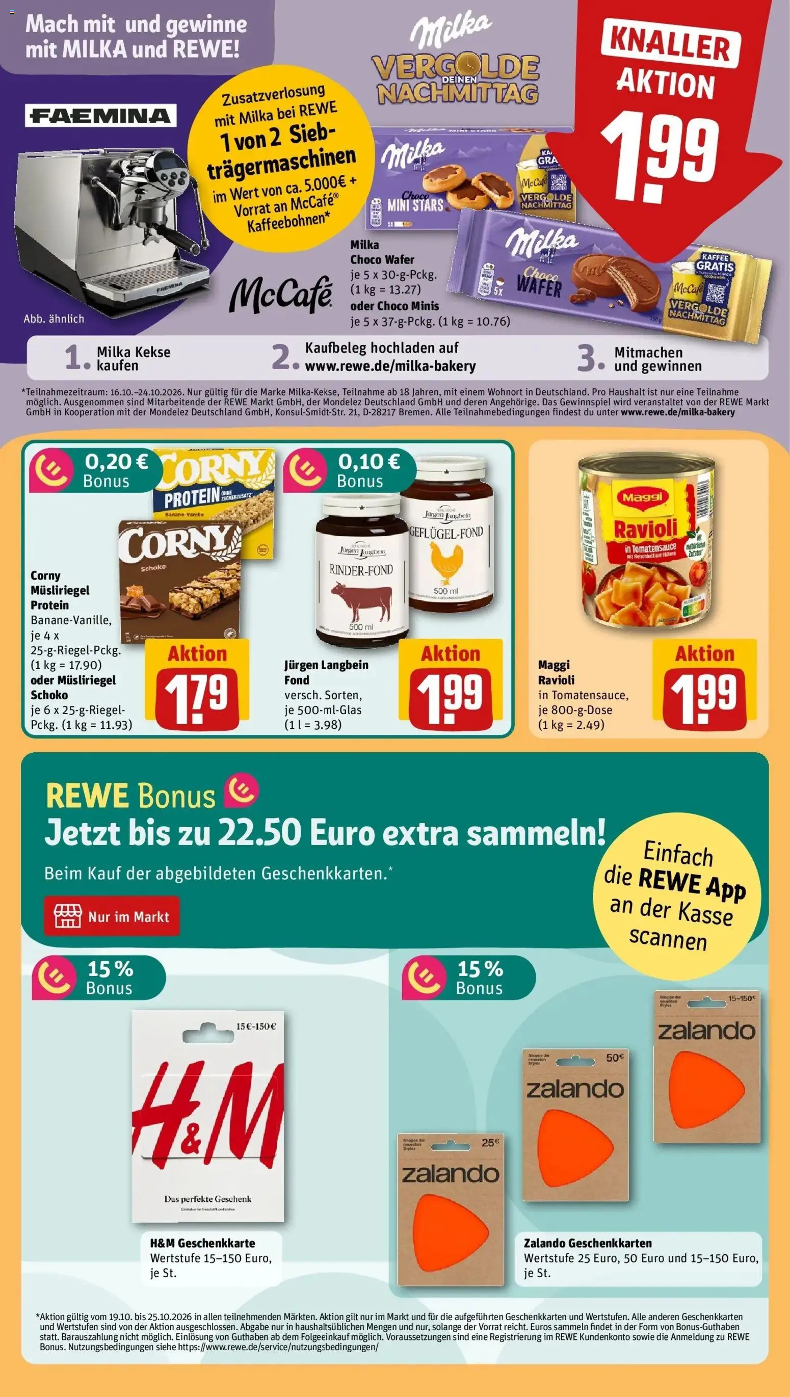 REWE Prospekt ab 19.10.2026 zum Blättern » Angebote | Seite: 16 | Produkte: Maggi, Kaffee, Milka, Kekse