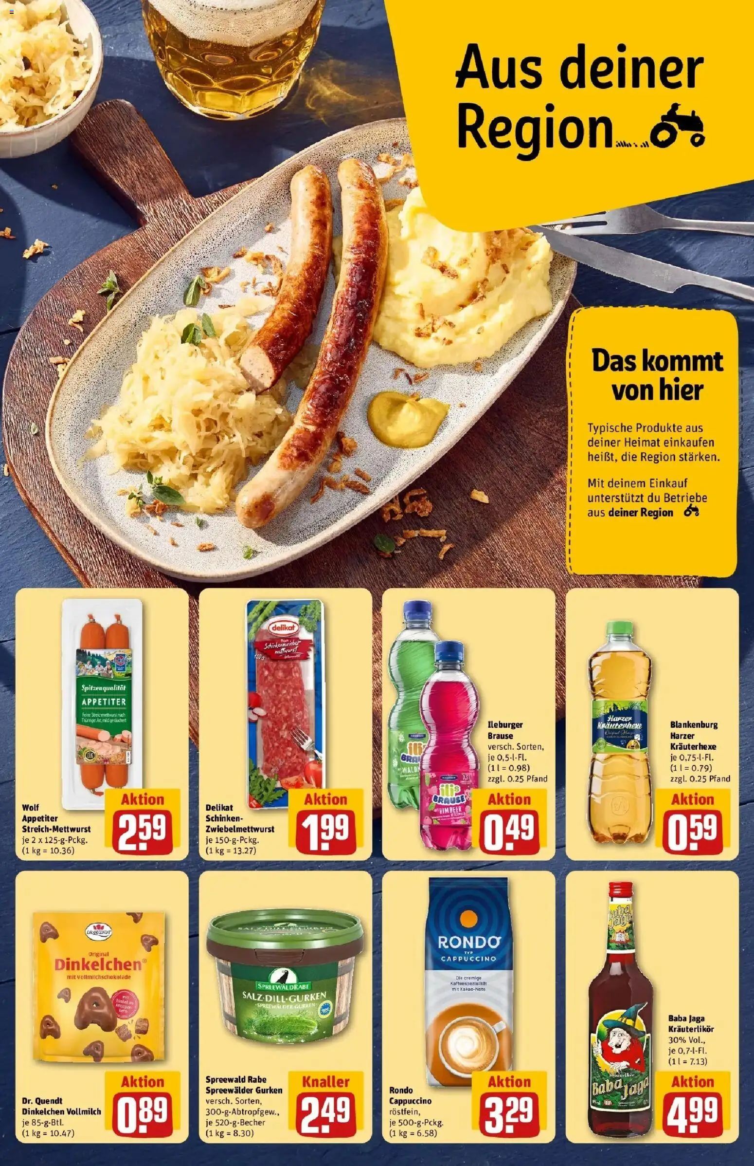 Rewe Prospekt Elsterwerda – gültig ab 27.07.2026 | Seite: 5 | Produkte: Salz, Schinken, Gurken