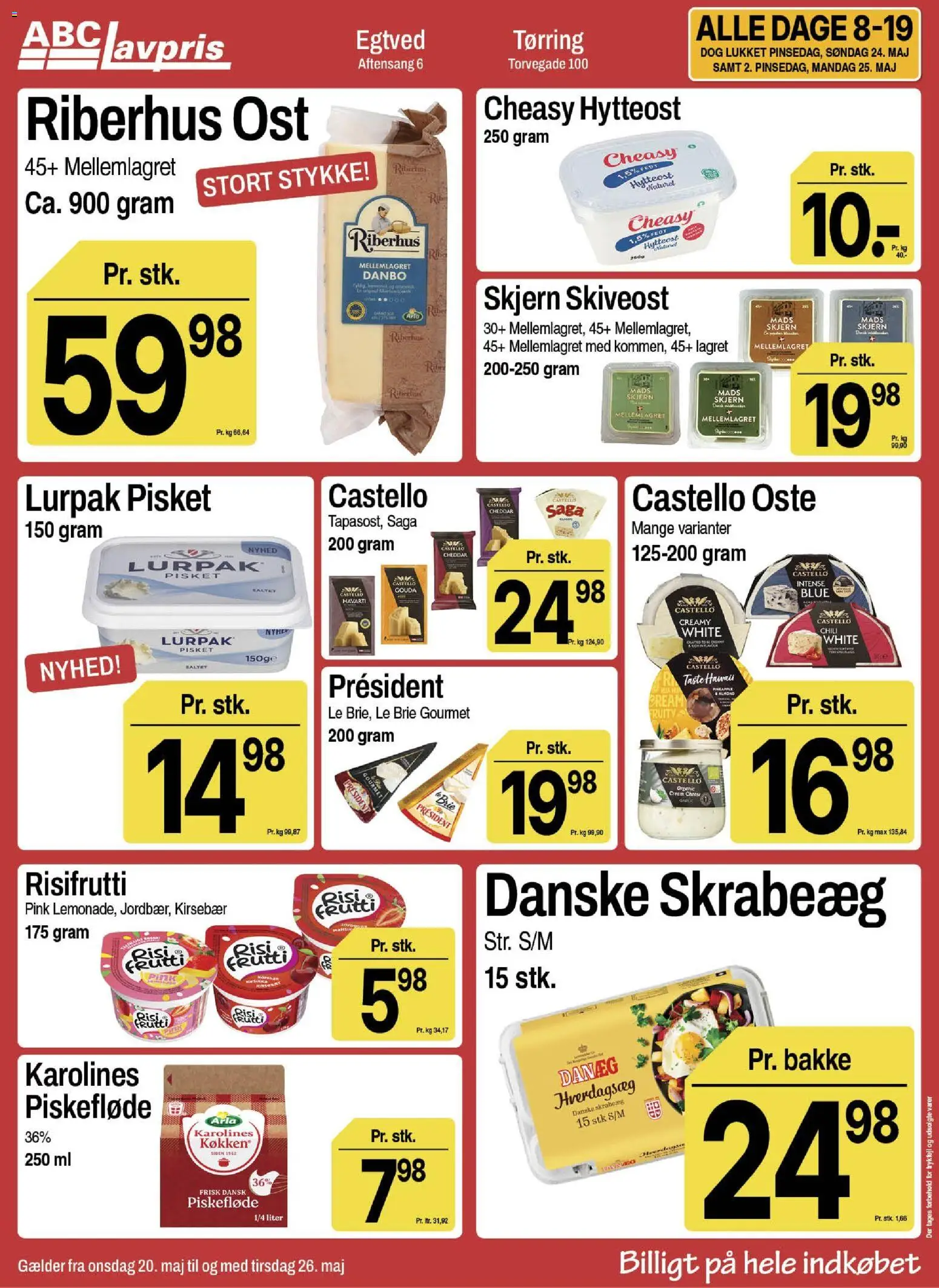 Abc Lavpris tilbudsavis – gyldig fra 20.05.2026 | Side: 7 | Produkter: Ost, Cheddar, Hytteost, Skiveost