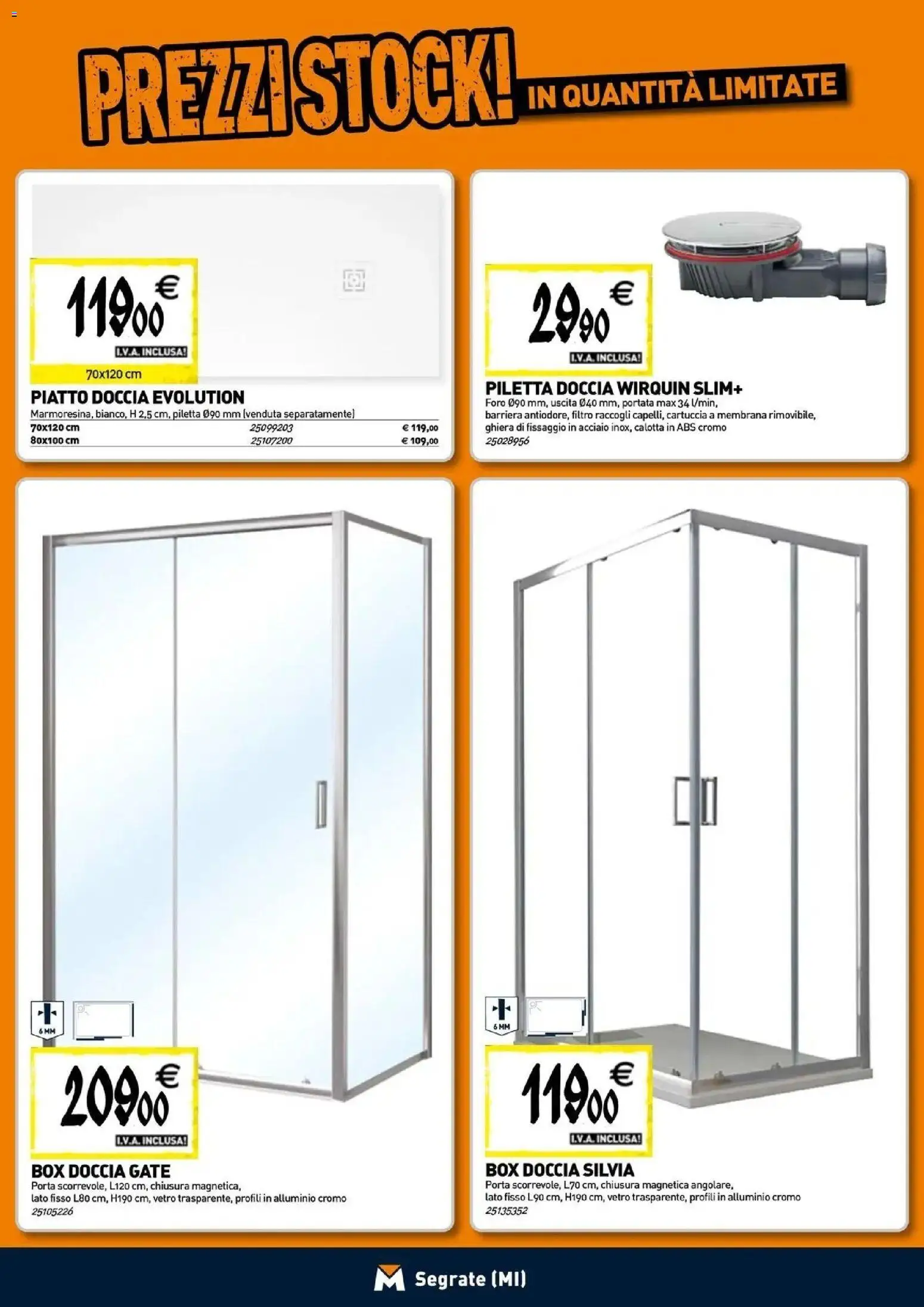 Volantino TECNOMAT del 29/10/2026 | Pagina: 2 | Prodotti: Box doccia, Piatto, Alluminio, Doccia