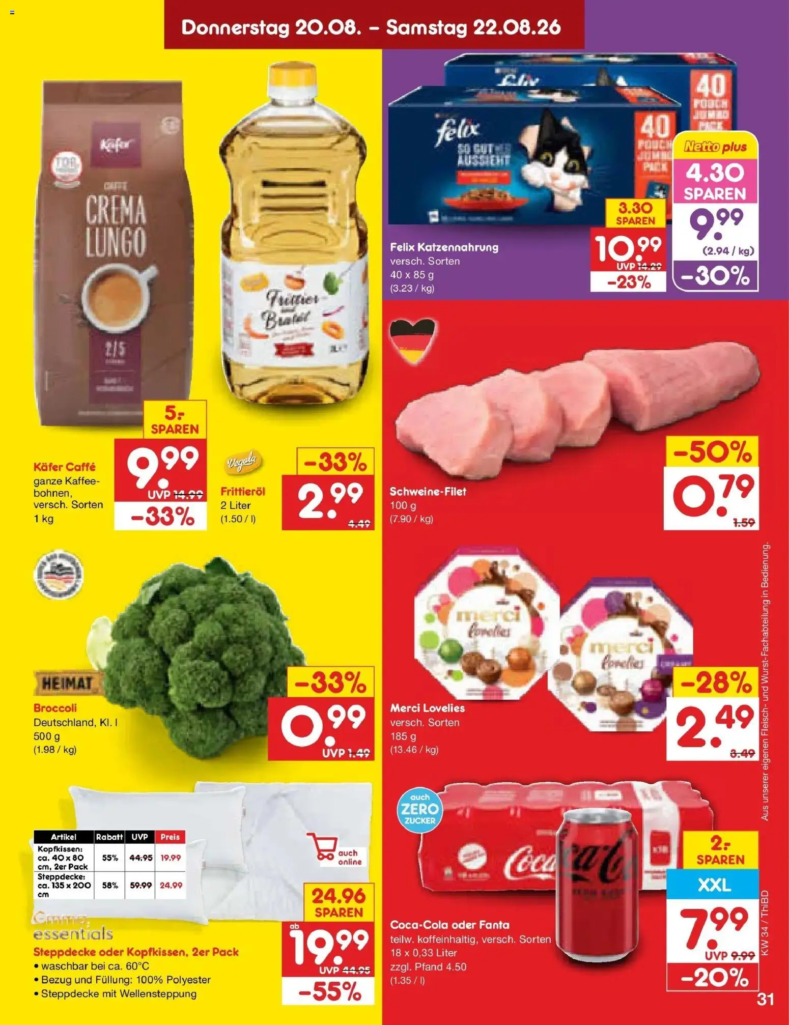 Netto Marken-Discount Prospekt Thiendorf – gültig ab 17.08.2026 | Seite: 49 | Produkte: Merci, Zucker, Fleisch, Frittieröl