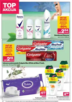 Mercator katalog akcije – veljaven od 26.06.2026 | Stran: 30 | Izdelki: Gel za prhanje, Toaletni papir, Kos, Deodorant
