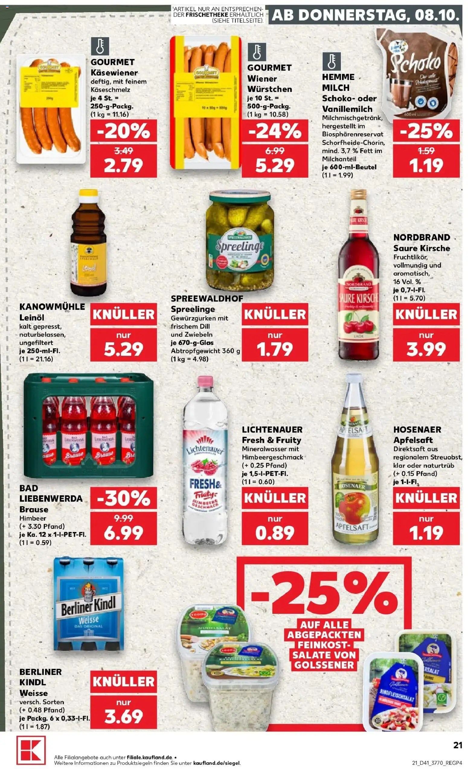 Prospekt Kaufland ab 05.10.2026 » Angebote Online zum Blättern | Seite: 31 | Produkte: Milch, Apfelsaft, Mineralwasser, Dill