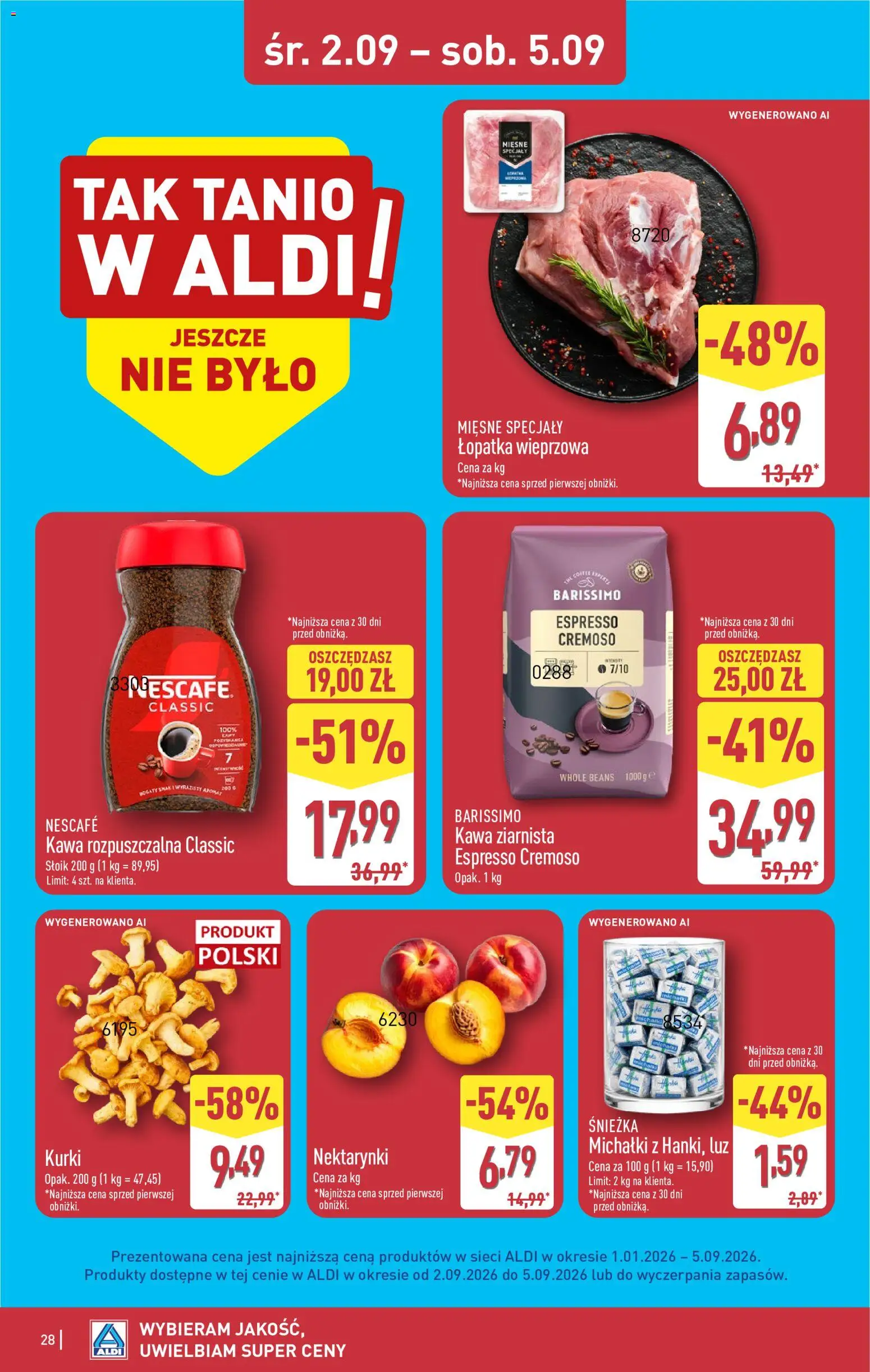 Aldi Polsko leták od 31.08.2026 | Strana: 28 | Produkty: Nescafé, Lopatka