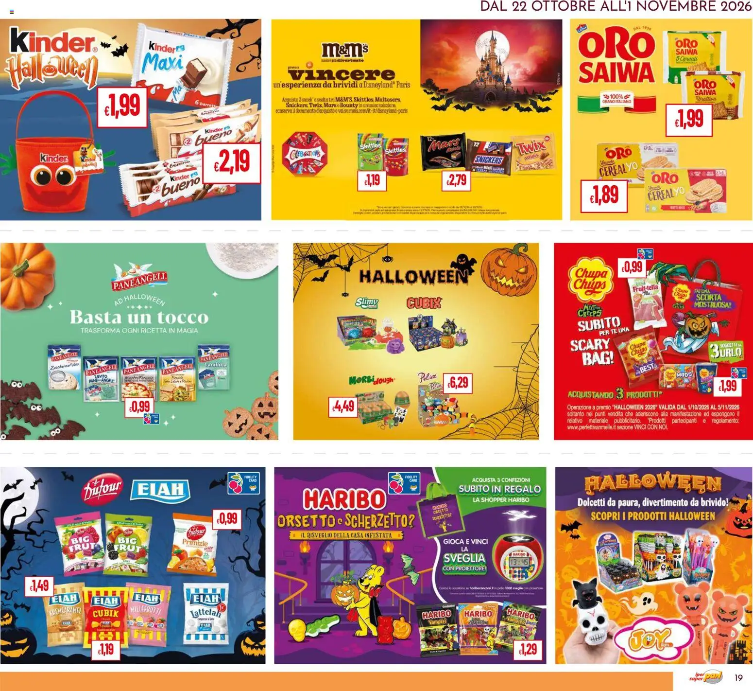 Volantino Pan del 22/10/2026 | Pagina: 19 | Prodotti: Pane, Cereali, Sveglia, Snickers