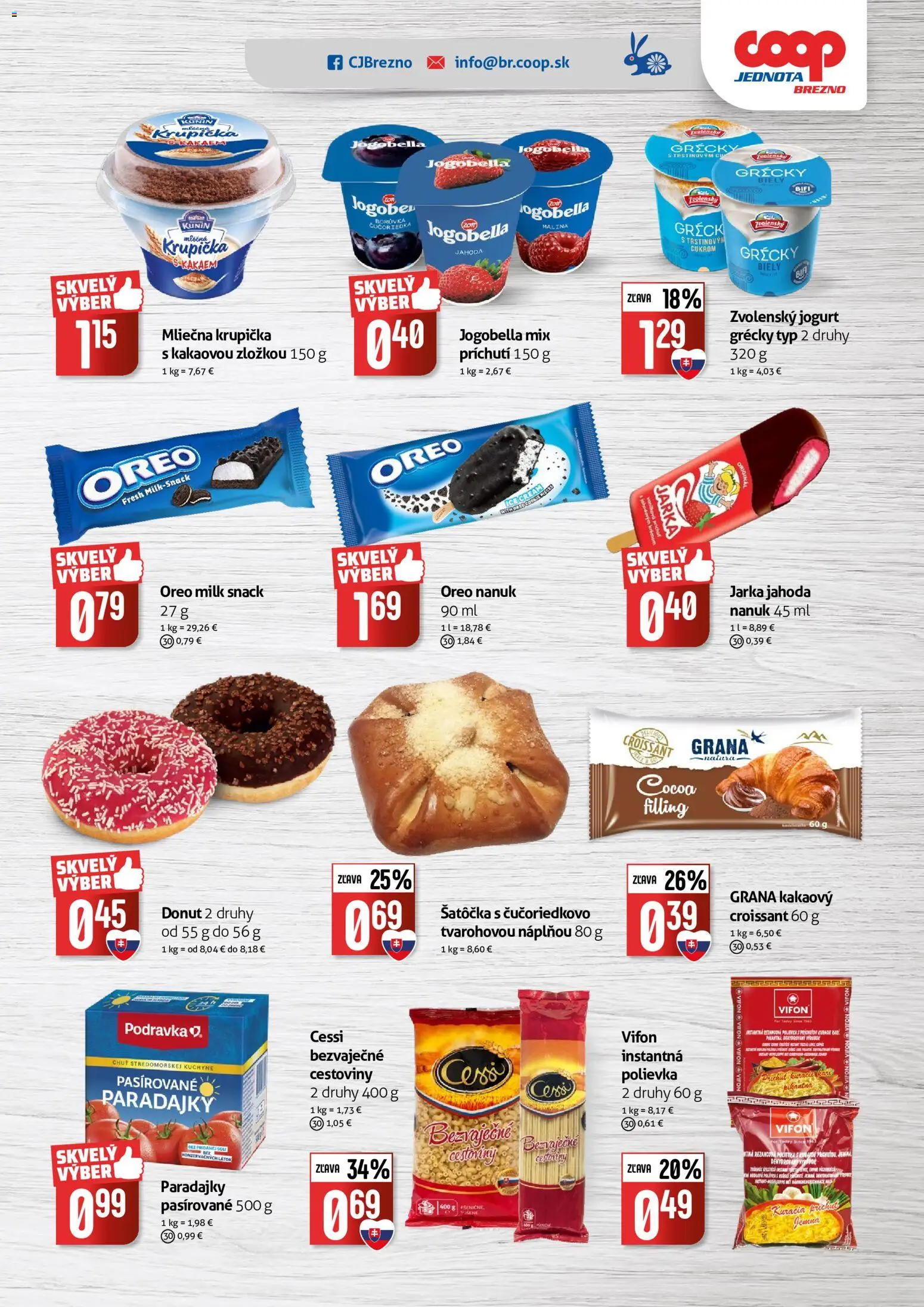 Nové COOP Jednota akcie – leták je platný od 26.08.2026 | Strana: 5 | Produkty: Jogurt, Paradajky, Donut, Kuchyne