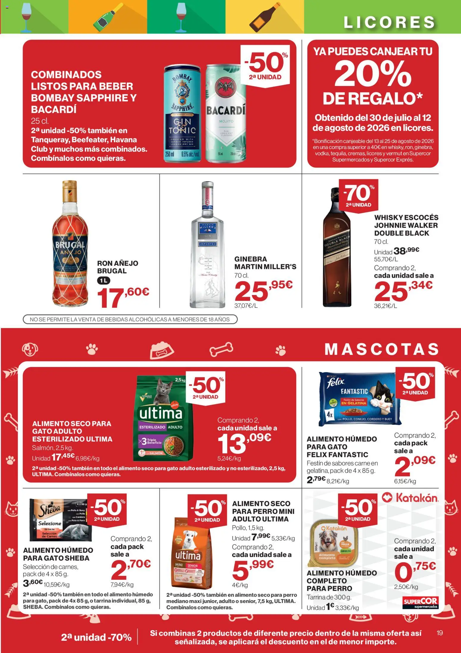 Supercor folleto │ válido desde el 13/08/2026 | Página: 19 | Productos: Havana, Gelatina, Bacardi, Pollo