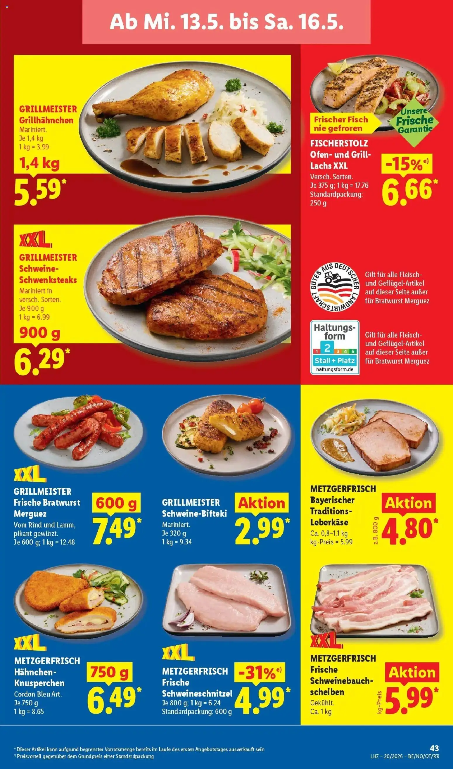 Lidl Prospekt Mahlow – gültig ab 11.05.2026 | Seite: 69 | Produkte: Hahnchen, Bratwurst, Fisch, Fleisch