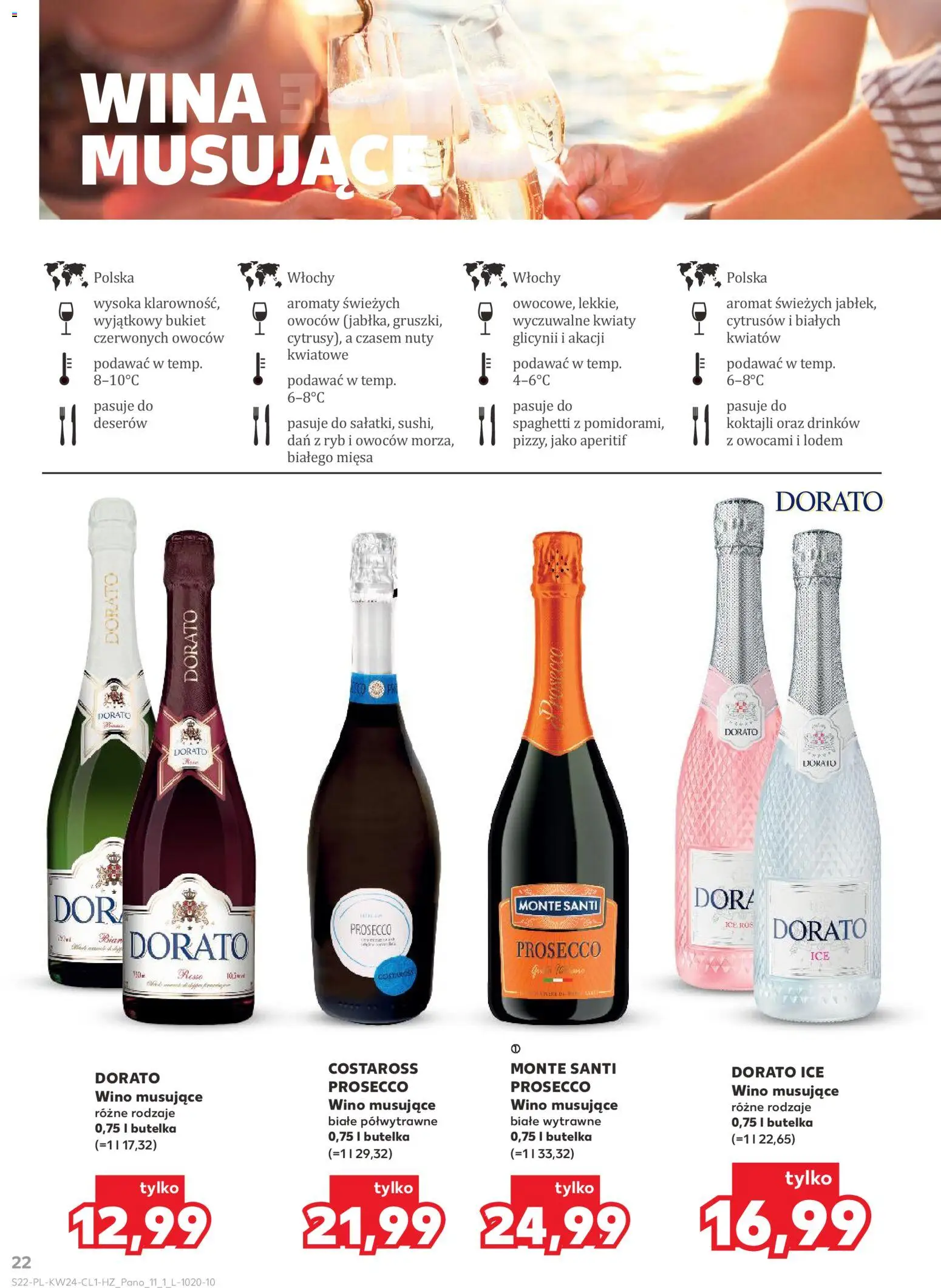 Kaufland Polsko leták - Barek od 11.06.2026 | Strana: 22 | Produkty: Prosecco