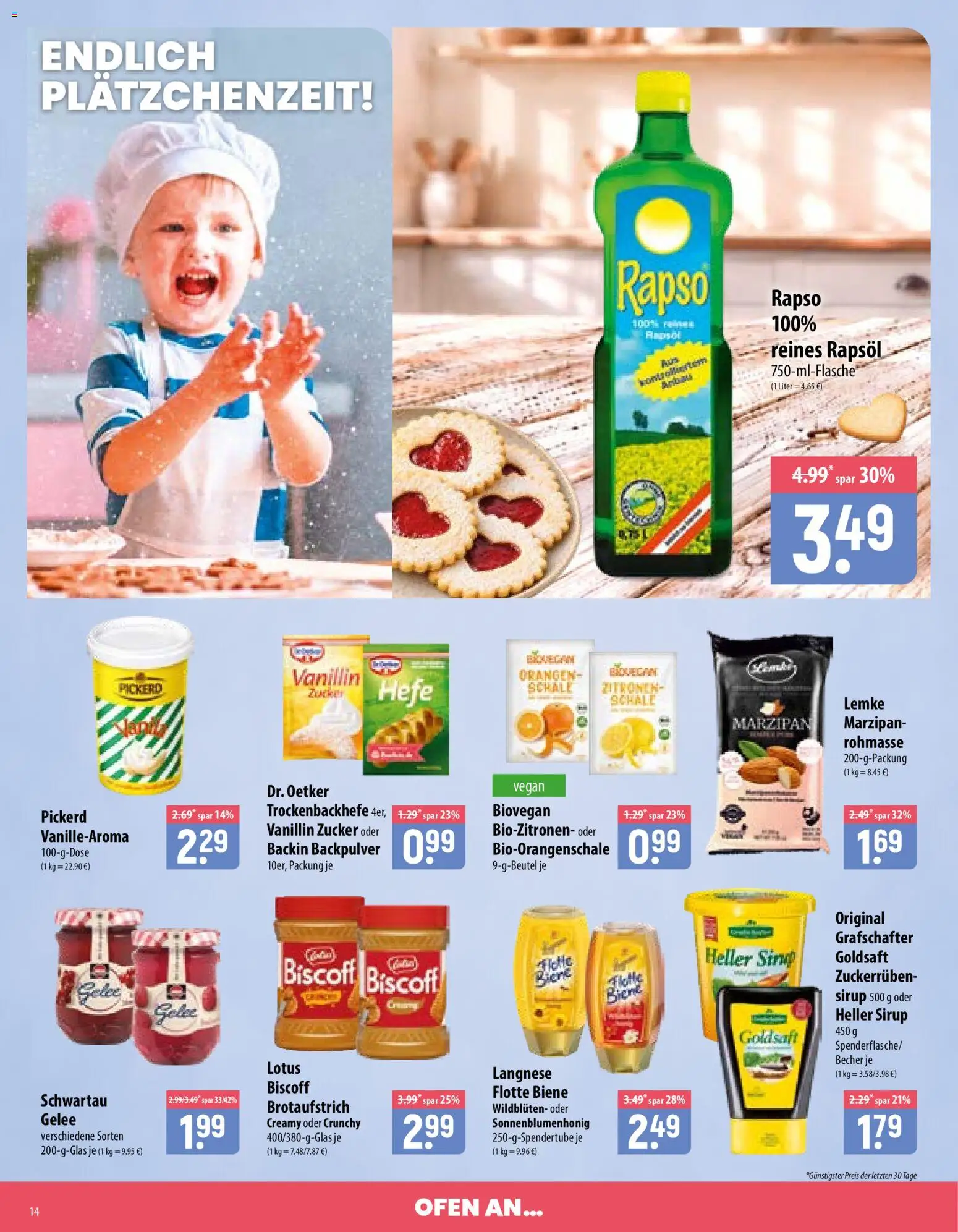 Famila Prospekt – gültig ab 02.11.2026 | Seite: 14 | Produkte: Ofen, Langnese, Sirup, Zucker