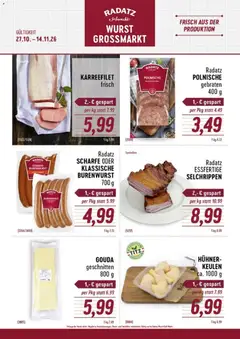 Radatz AKTUELLE WURST ab 27.10.2026 gültig