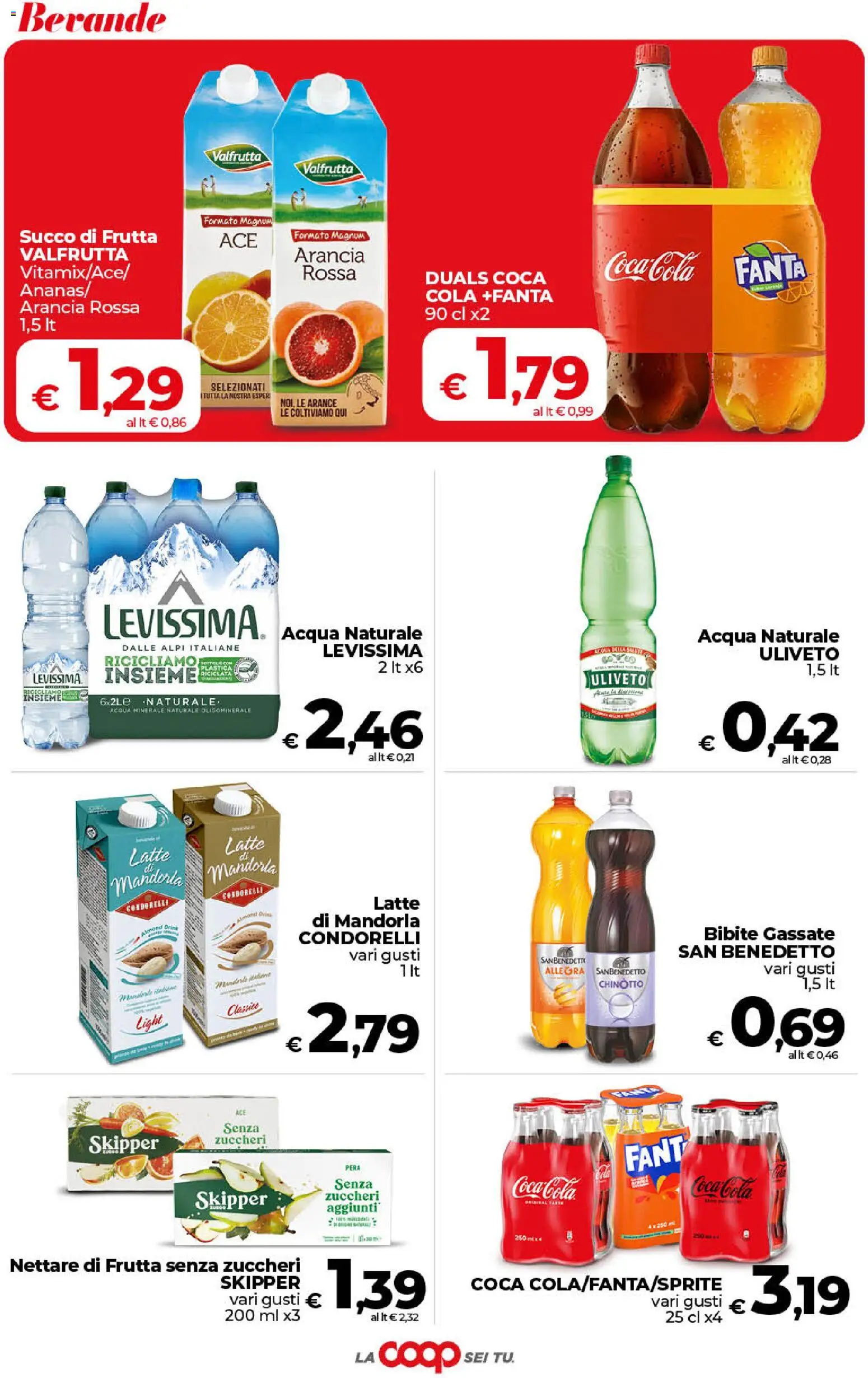 Volantino COOP del 30/06/2026 | Pagina: 36 | Prodotti: Acqua, Acqua minerale, Succo di frutta, Coca Cola