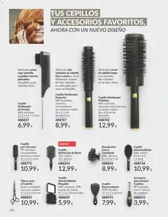 Vista previa Catálogo AVON campaña 7 válido desde el 01/07/2026 | Página: 142 | Productos: Cepillo, Cepillo moldeador, Espejo