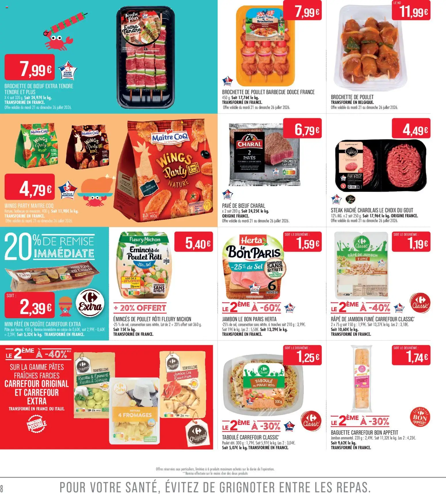 {H1} | Page: 8 | Produits: Barbecue, Volaille, Ricotta, Pâtes