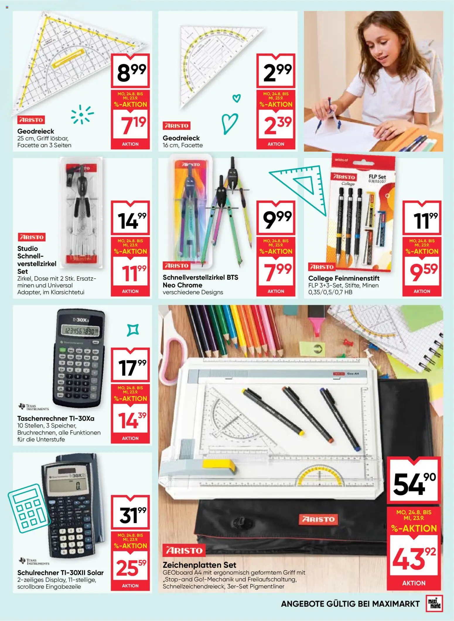 Maximarkt Back To School gültig ab 24.08.2026 | Seite: 15 | Produkte: Taschenrechner