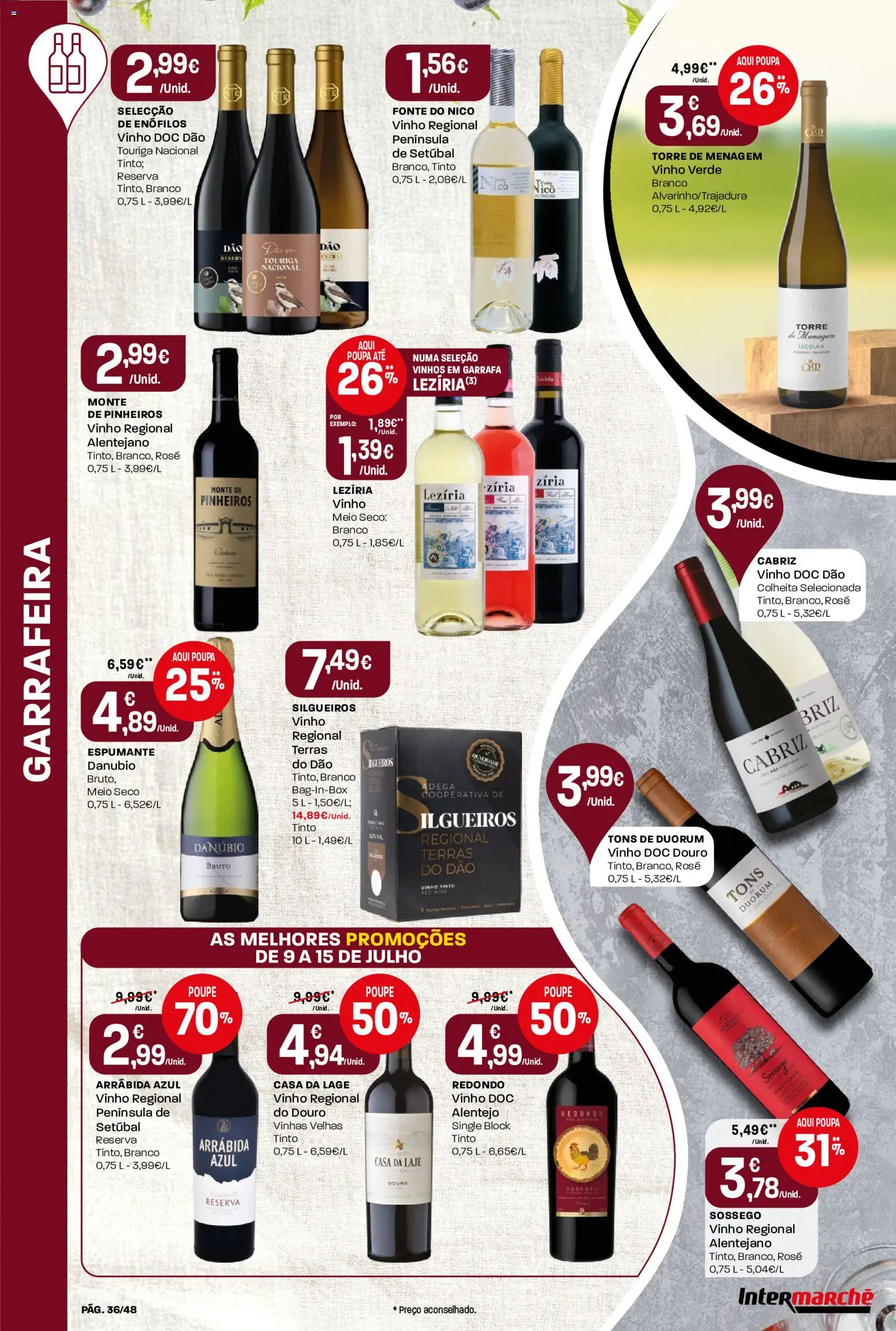 Intermarché folheto │ válido de 09/07/2026 | Página: 36 | Produtos: Espumante, Vinho, Vinho tinto