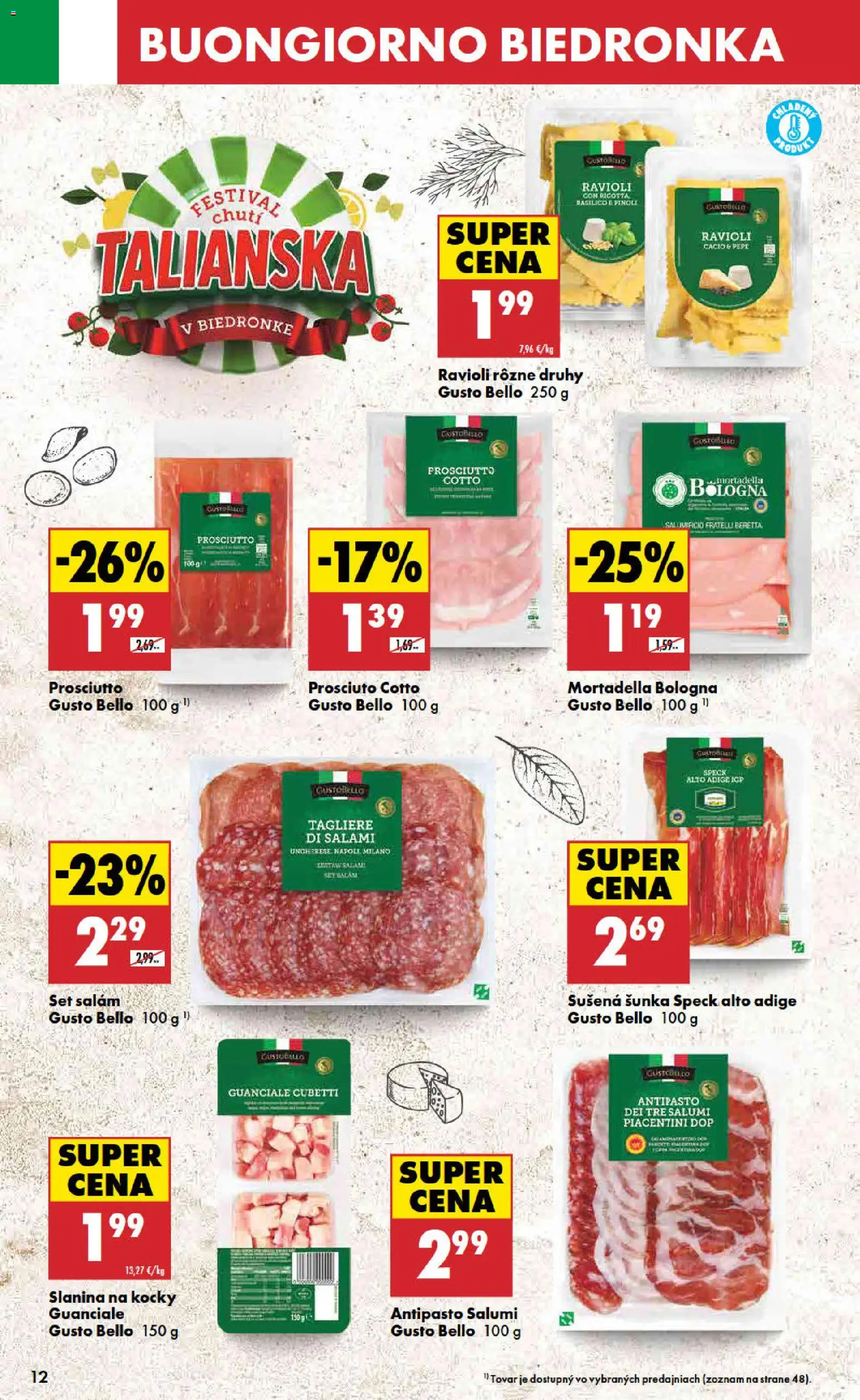 Nové Biedronka akcie – leták je platný od 11.06.2026 | Strana: 12 | Produkty: Šunka, Slanina