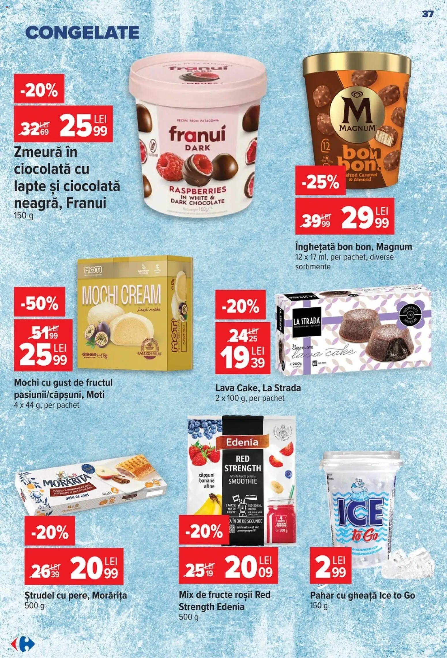 Noul catalog Carrefour – valabil de la 24.06.2026 | Pagină: 37 | Produse: Lapte, Căpșuni, Smoothie, Fructe