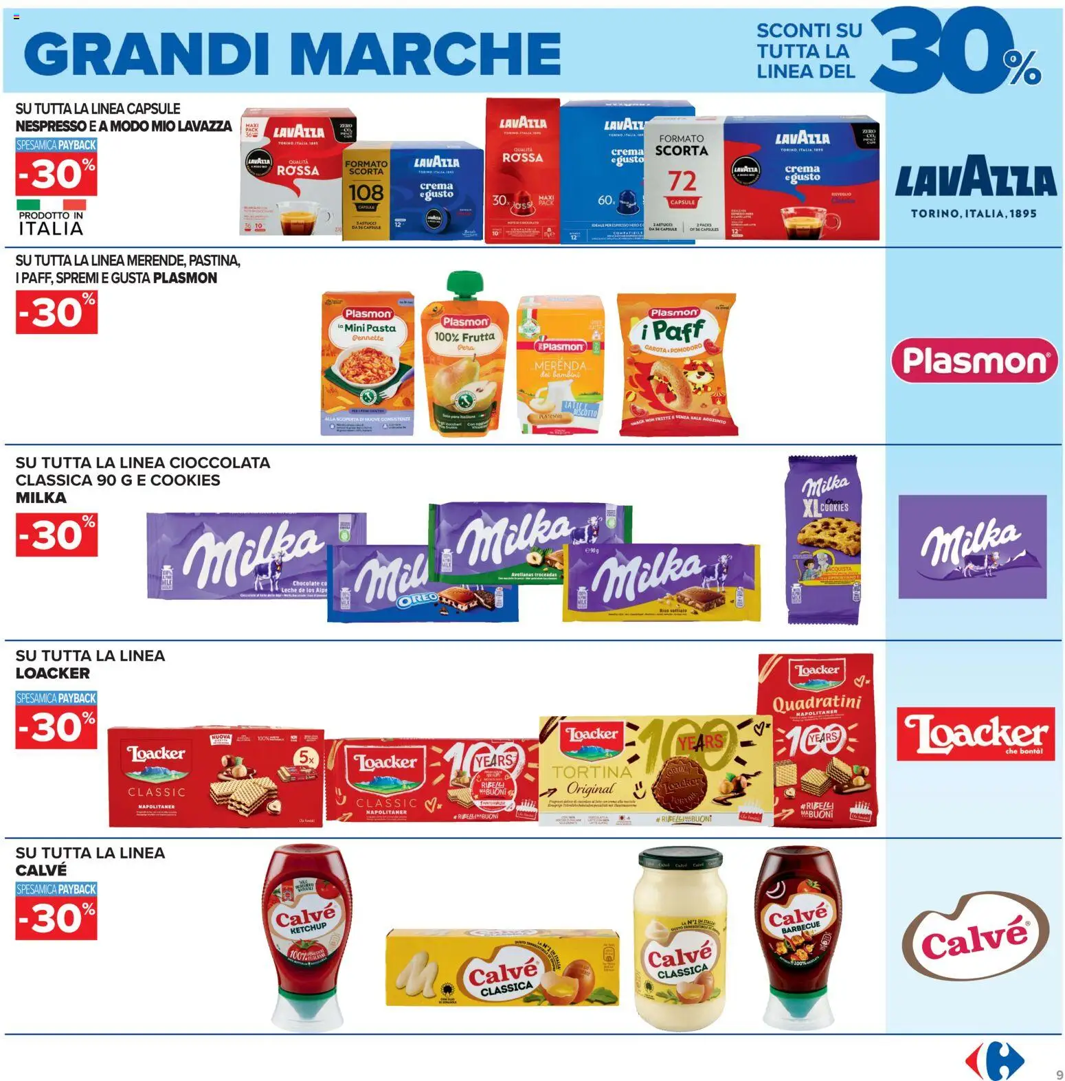Volantino Carrefour del 15/09/2026 | Pagina: 9 | Prodotti: Crema, Frutta, Pasta, Oreo