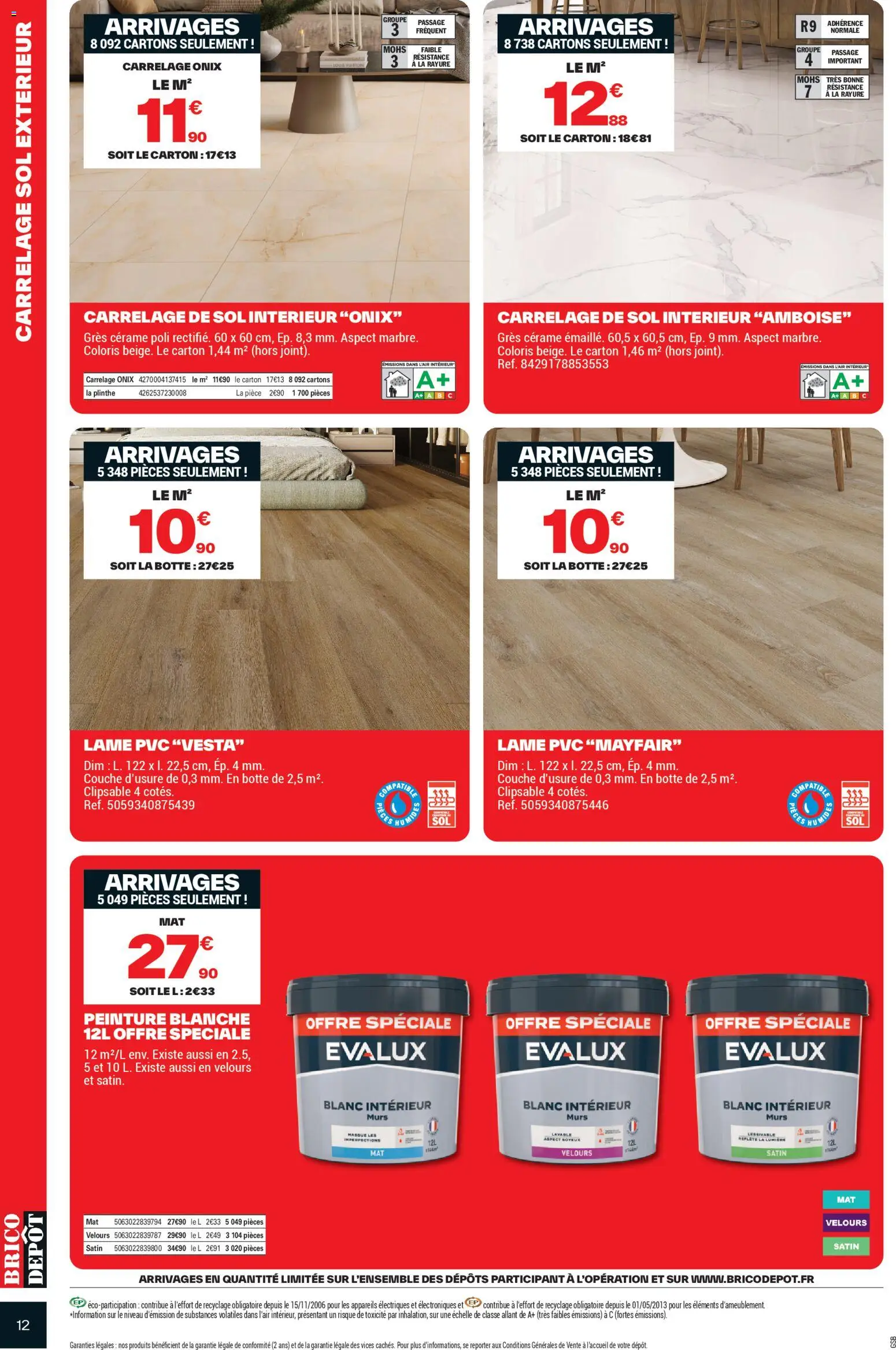 {H1} | Page: 12 | Produits: Peinture Blanche, Plinthe, Masque