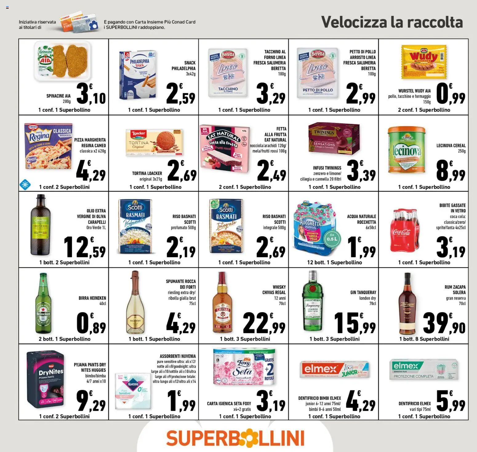 Volantino Conad del 07/10/2026 | Pagina: 20 | Prodotti: Dentifricio, Acqua, Formaggio, Coca Cola