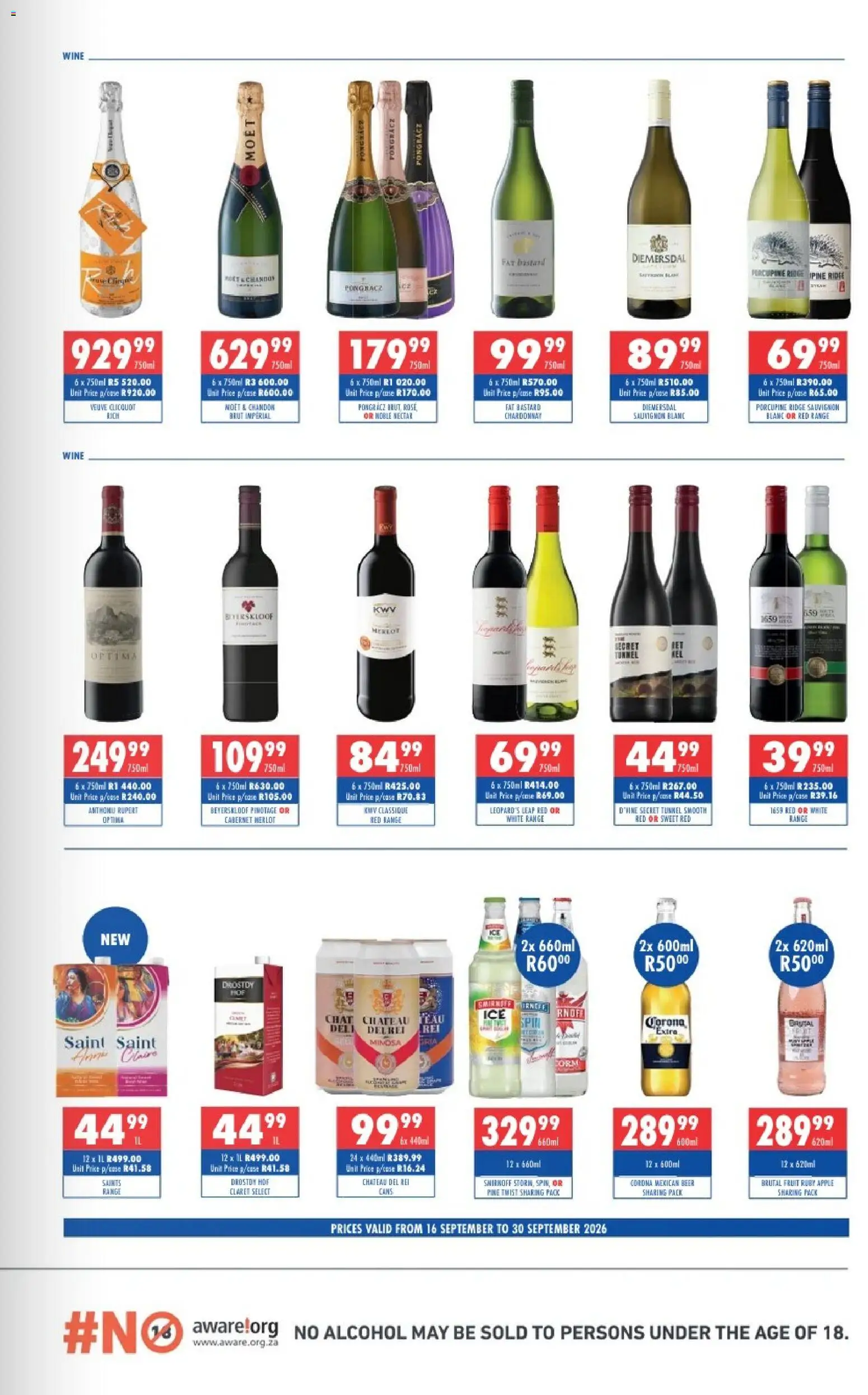 New Ultra Liquors catalogue – valid from 16/09/2026 | Page: 4 | Products: Alcohol, Box, Beer, Moet