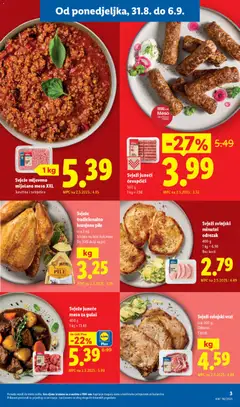Svježi svinjski minutni odrezak, 400 g, Bez kosti - Pregled kataloga iz trgovine Lidl, vrijedi od 31.08.2026 | Stranica: 3