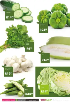 Save specials catalogue – valid from 12.05.2026 | Page: 4 | Products: Mushrooms, Pepper, Peach