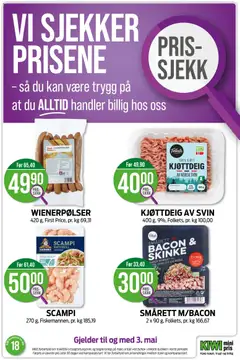 Forhåndsvisning av KJØTTDEIG AV SVIN, 400 g, 9%, Folkets, pr. kg 100,00 gyldig fra 27.04.2026 | Side: 29 | Produkter: Svin, Te, Kiwi, Scampi