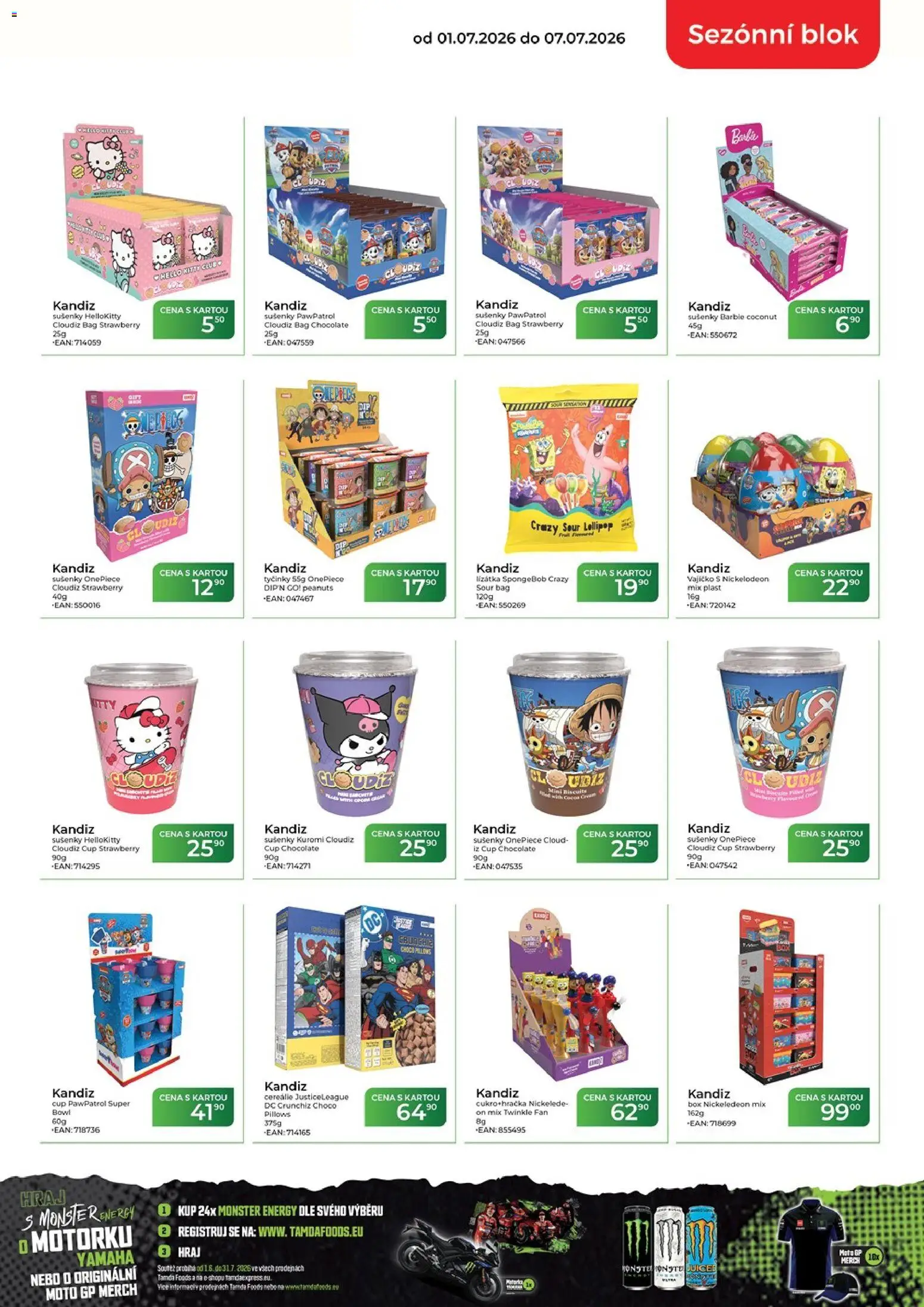 Tamda Foods leták od 01.07.2026 | Strana: 4 | Produkty: Box, Blok, Monster Energy, Barbie