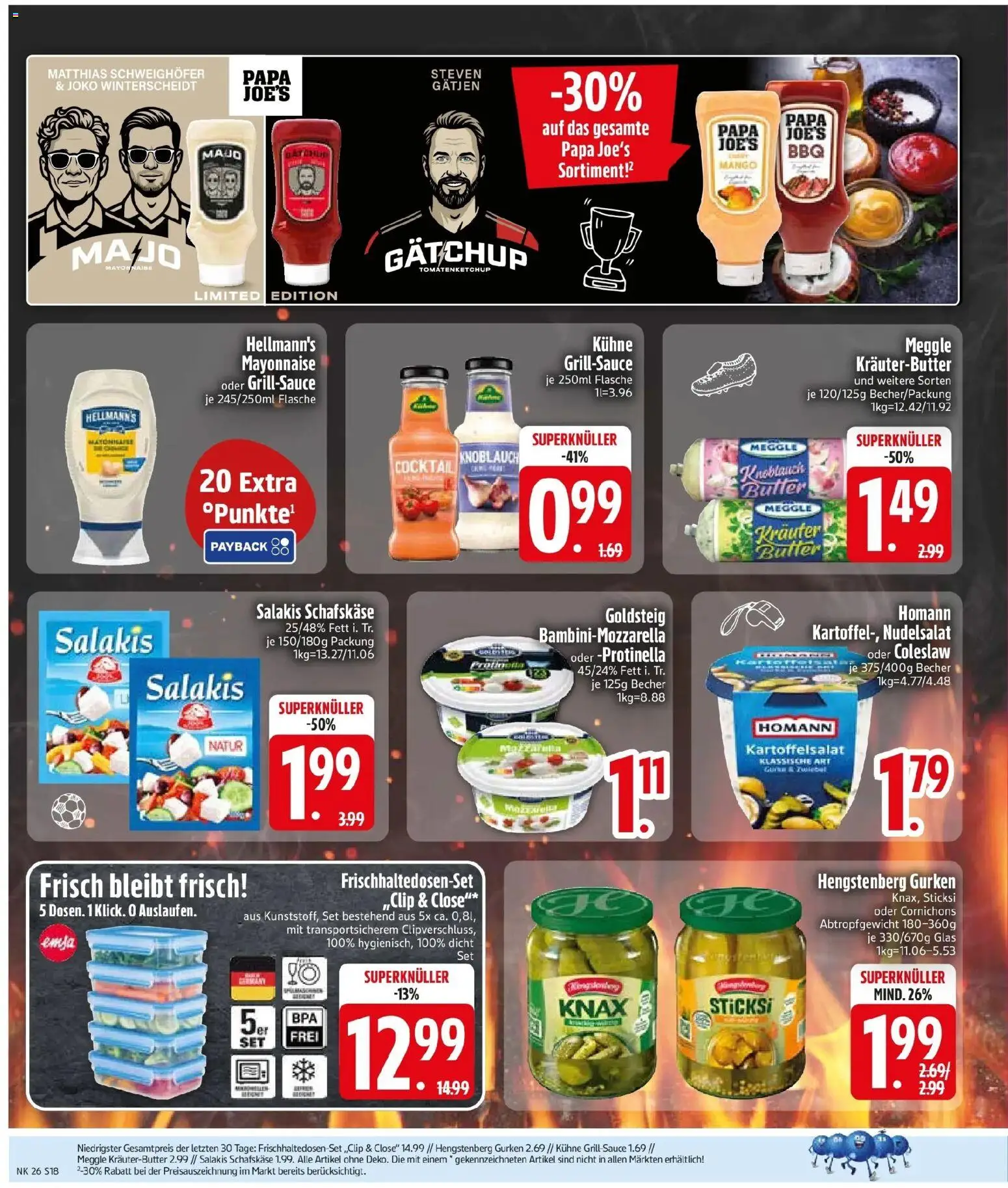 Edeka prospekt Gröbenzell – gültig ab 21.06.2026 | Seite: 22 | Produkte: Grill, Knoblauch, Salakis, Gurken
