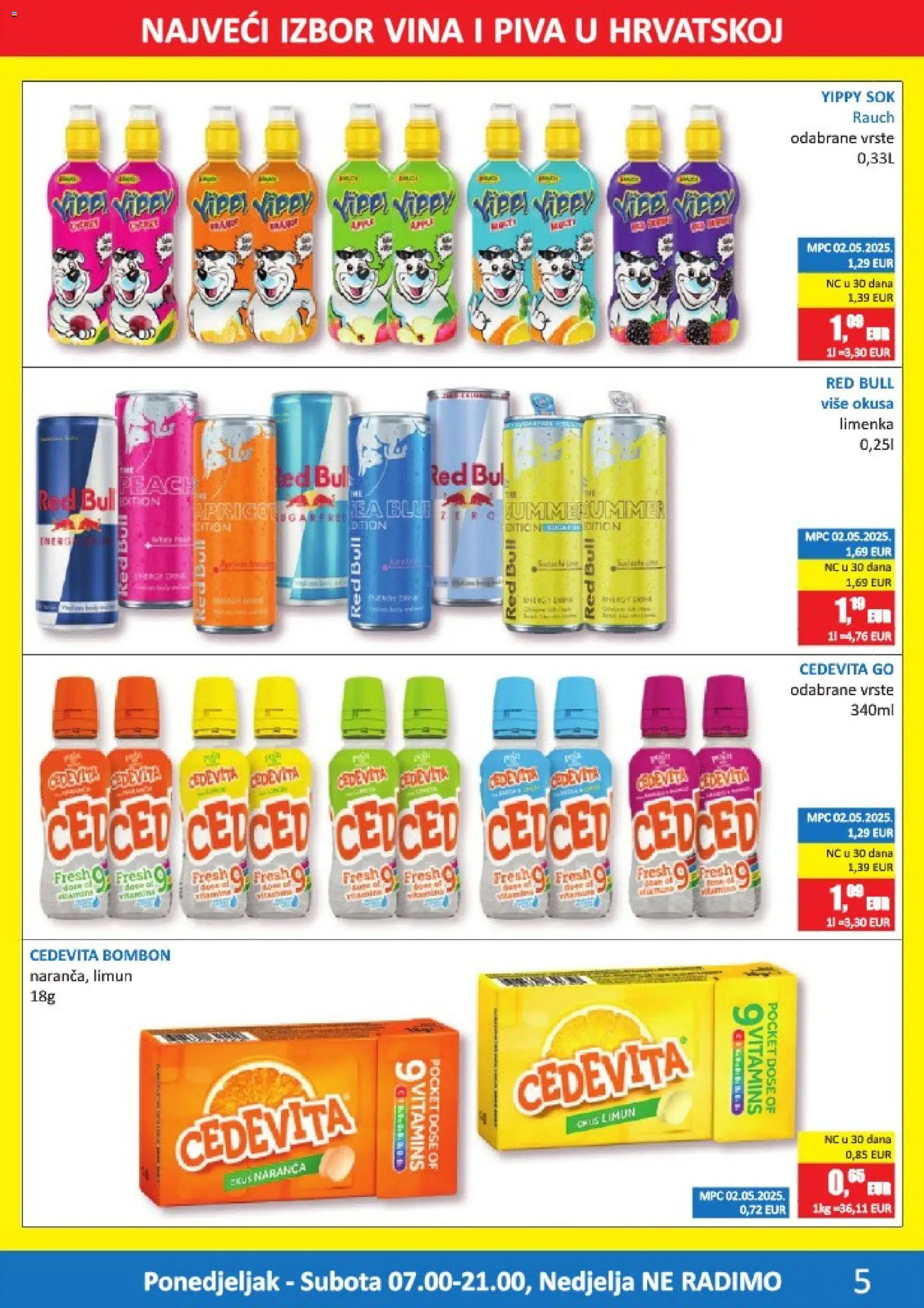 Vrutak katalog | vrijedi od 14.09.2026 | Stranica: 5 | Proizvodi: Sok, Limun, Red Bull, Cedevita