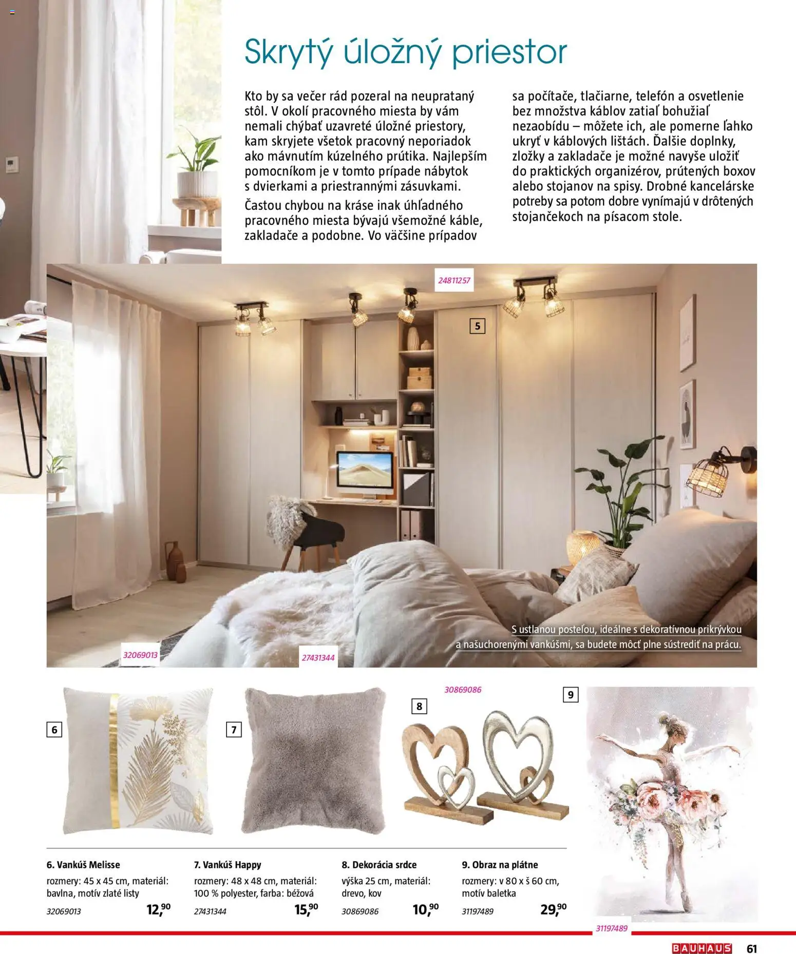 Nové Bauhaus akcie – leták je platný od 03.08.2026 | Strana: 61 | Produkty: Nábytok, Osvetlenie, Vankúš, Telefón