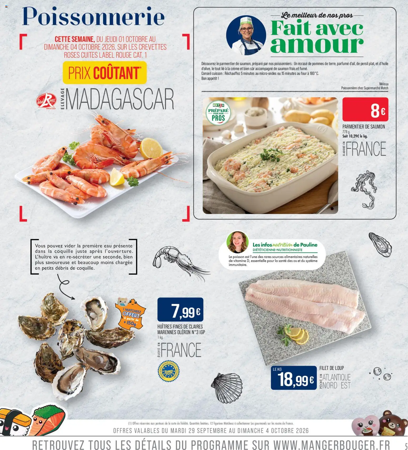 {H1} | Page: 5 | Produits: Persil, Poissonnerie, Huîtres fines, Saumon