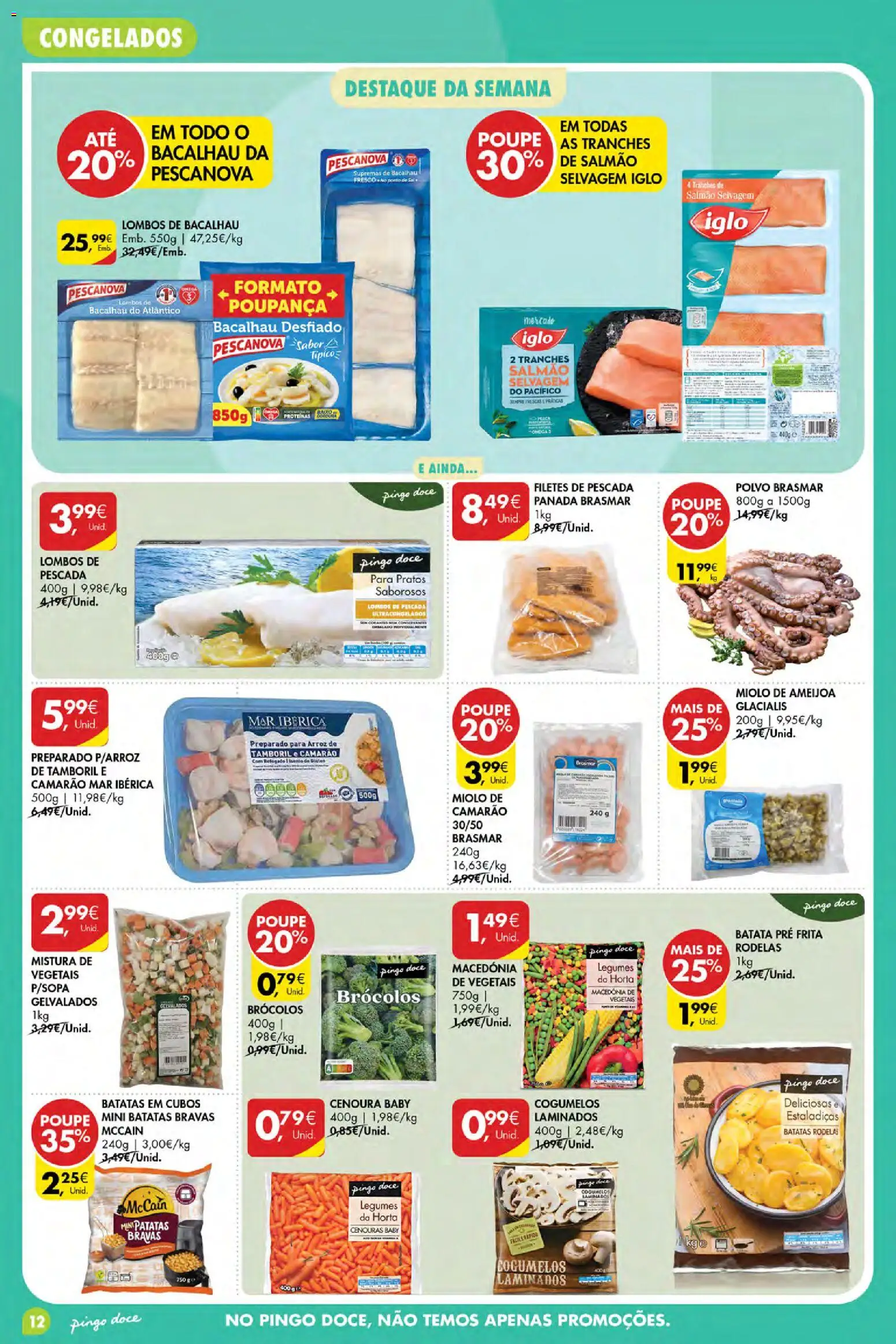 Pingo Doce Poupe Esta Semana Açores │ válido de 24/09/2026 | Página: 12 | Produtos: Cenouras, Batatas, Sal, Salmão
