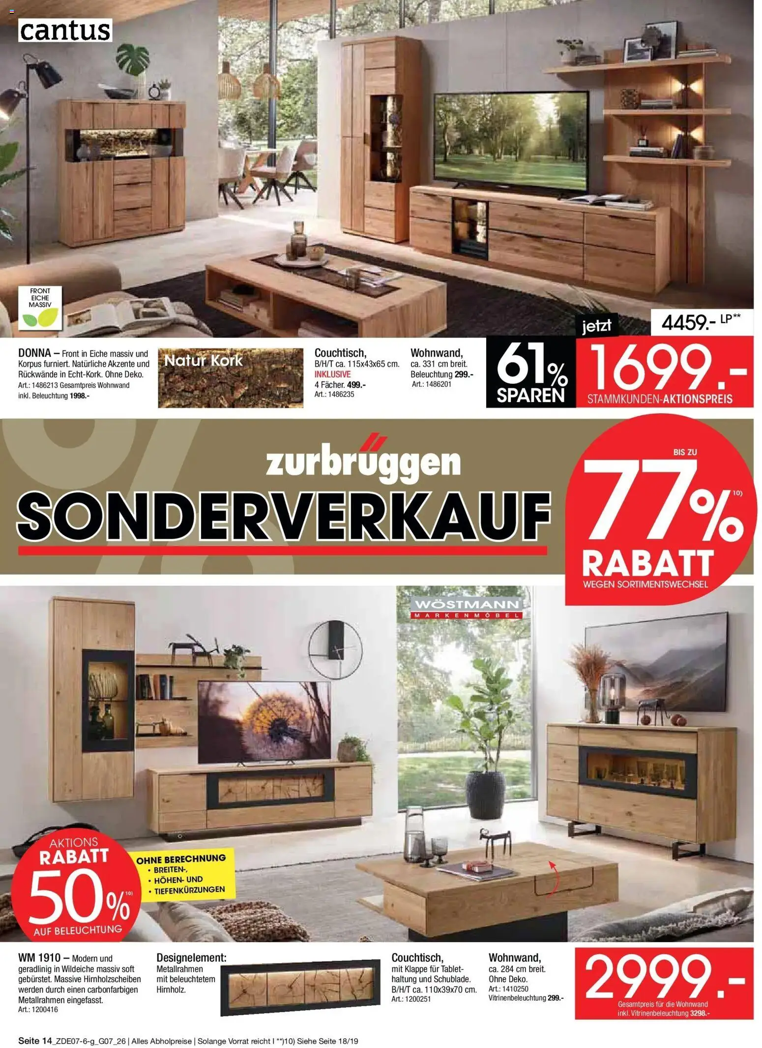 Zurbrüggen Sonderverkauf – gültig ab 09.07.2026 | Seite: 14 | Produkte: Wohnwand, Tablet