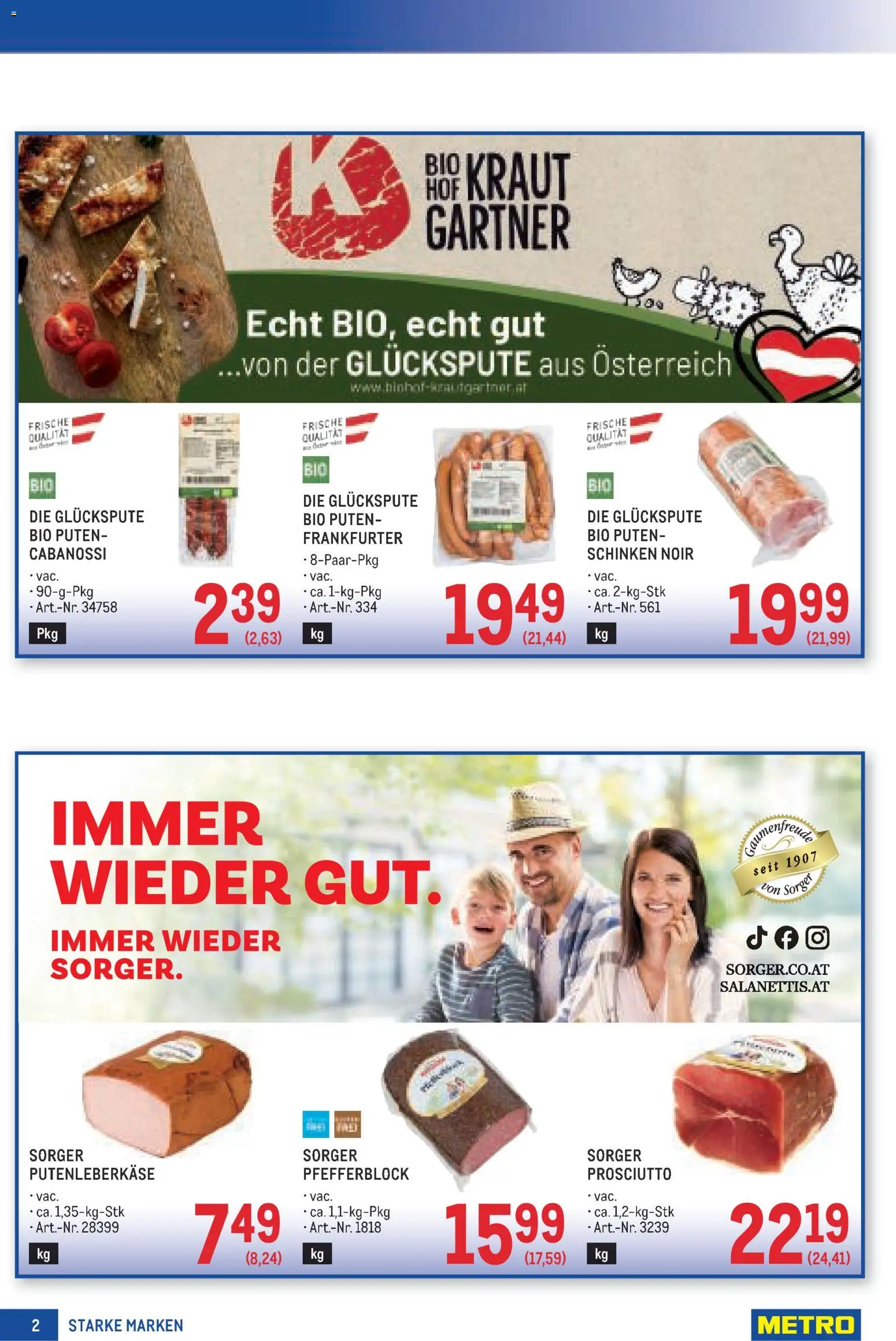 Metro angebote Starke Marken gültig ab 25.06.2026 | Seite: 2 | Produkte: Kraut, Schinken