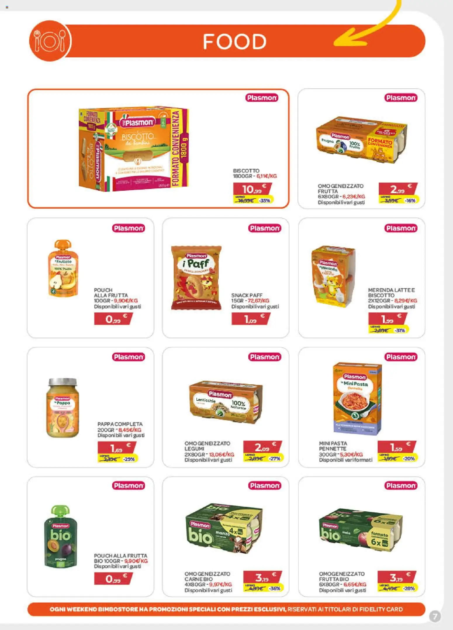 Volantino Bimbo store del 12/10/2026 | Pagina: 7 | Prodotti: Legumi, Lenticchie, Frutta, Pennette