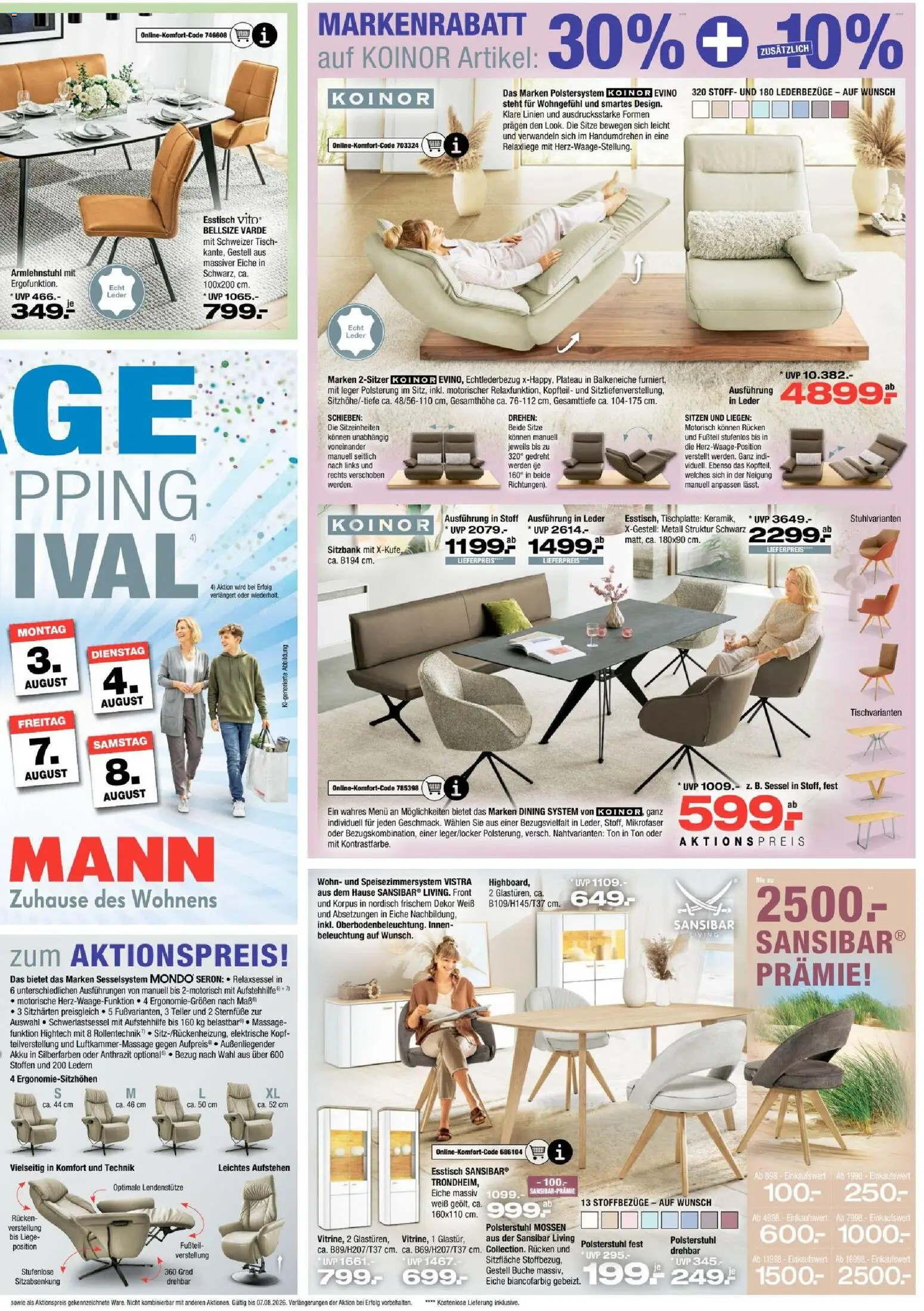 Ostermann Prospekt – gültig ab 01.08.2026 | Seite: 5 | Produkte: Relaxliege, Sitzbank, Sessel, Tisch