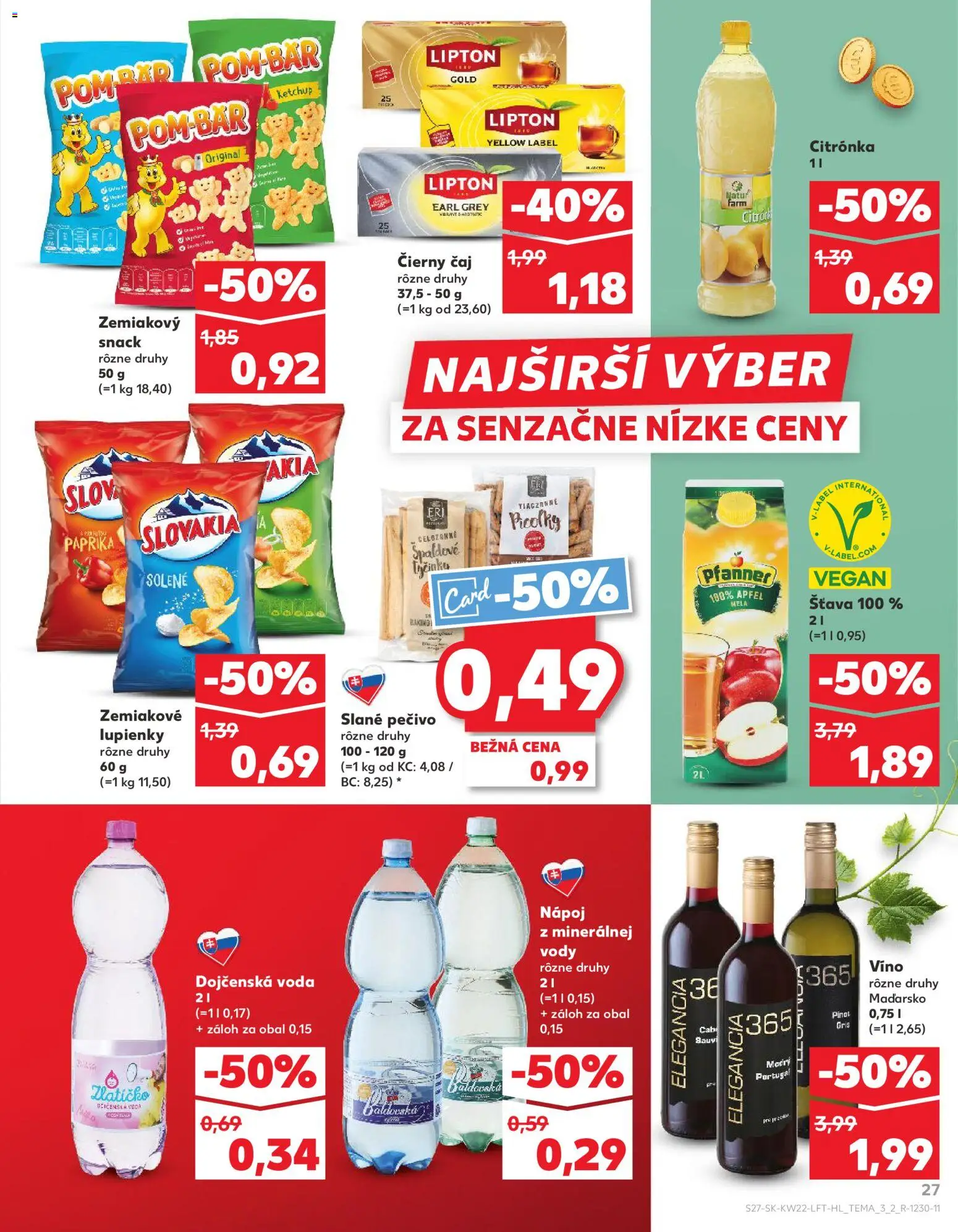 Nové Kaufland akcie – leták je platný od 28.05.2026 | Strana: 27 | Produkty: Paprika, Víno, Čaj, Voda