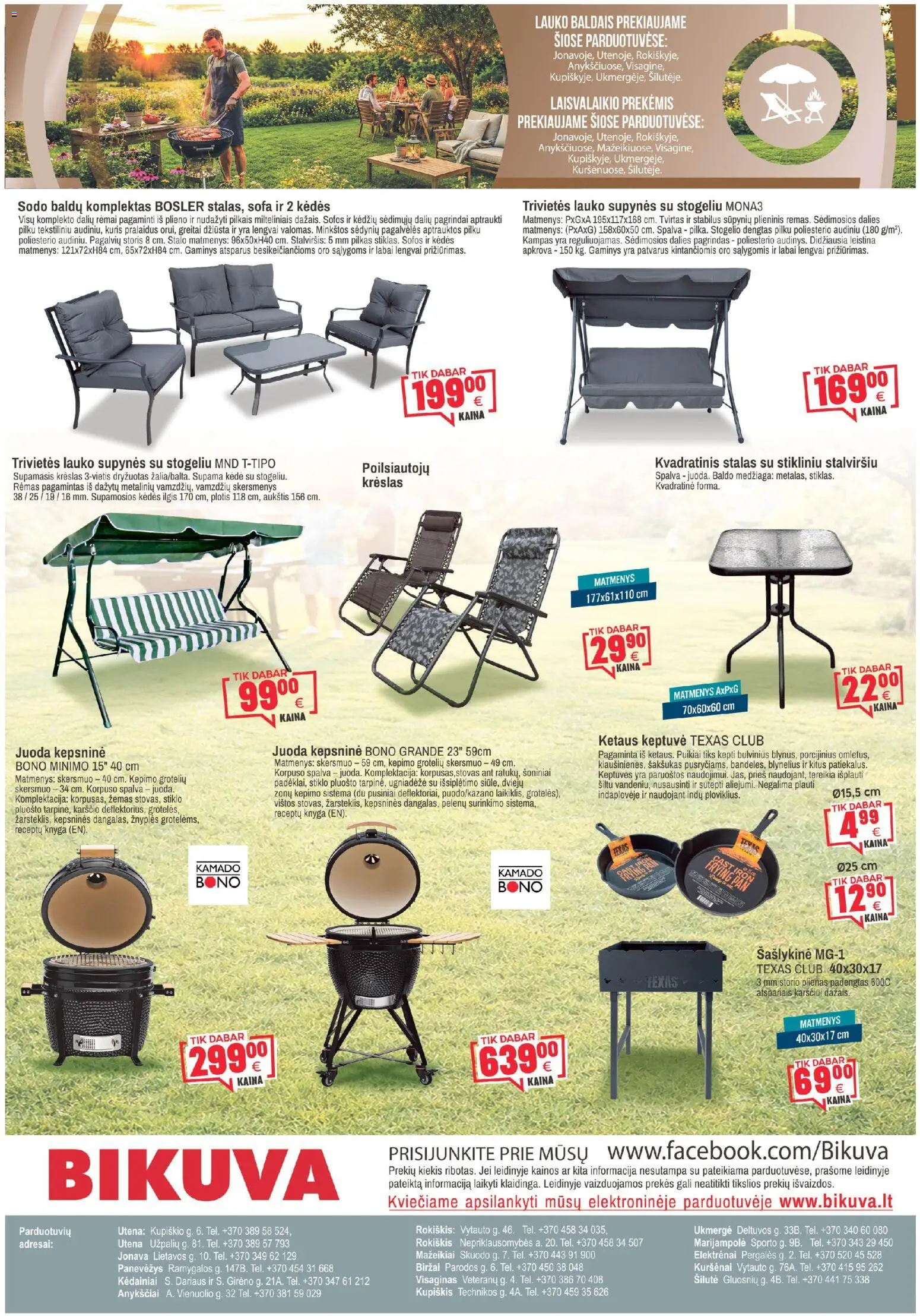 BIKUVA akcijos nuo 02.06.2026 | Puslapis: 12 | Prekių: Sofa, Stalas, Kėdė, Stalviršis