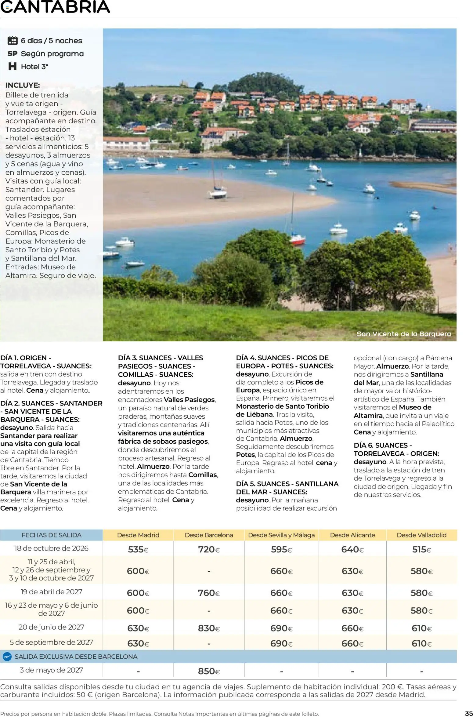 Viajes El Corte Inglés folleto Destinos Otoño y Primavera │ válido desde el 01/07/2026 | Página: 35 | Productos: Vino, Agua