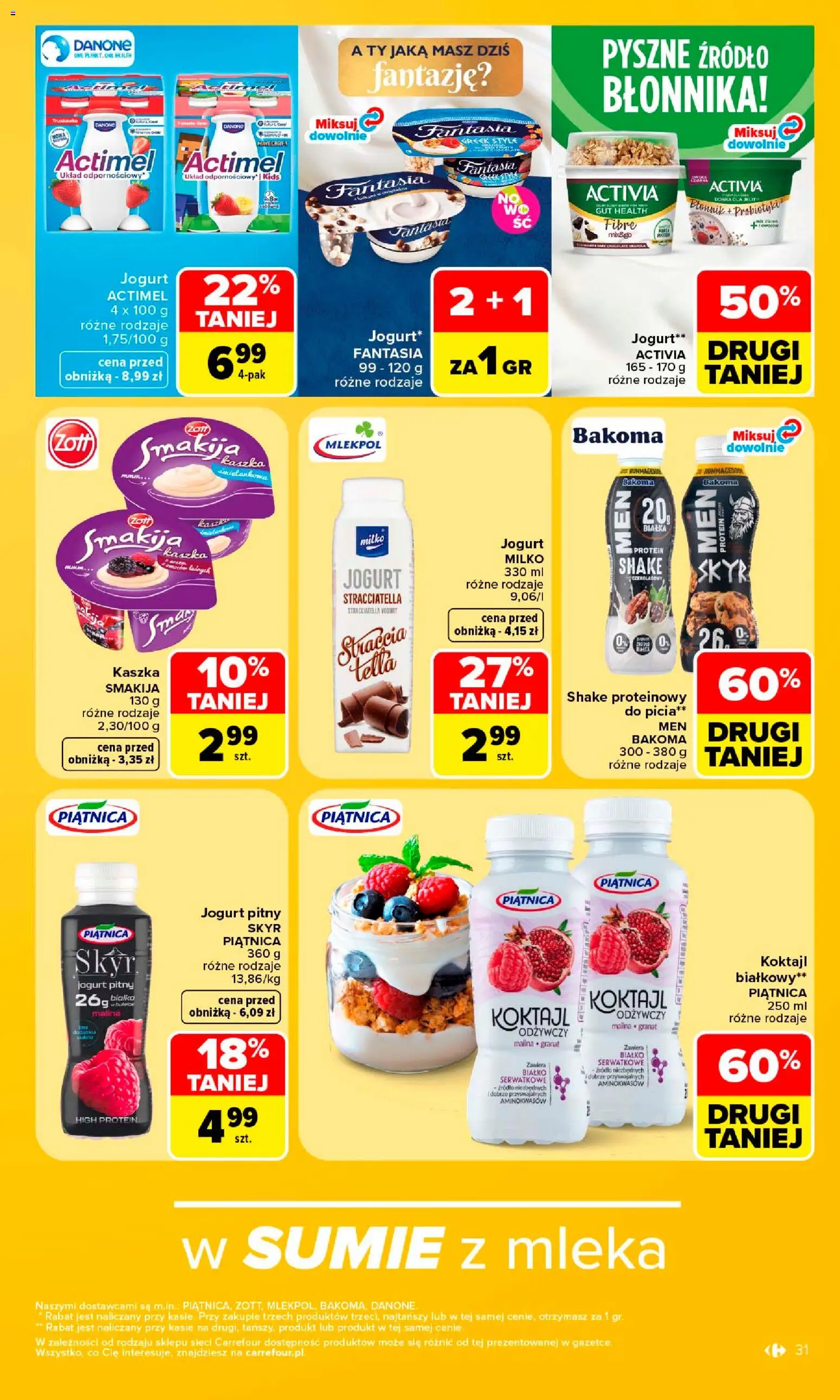 Carrefour gazetka od 10.08.2026 | Strona: 33 | Produkty: Granola, Mleka, Jogurt, Probiotyki