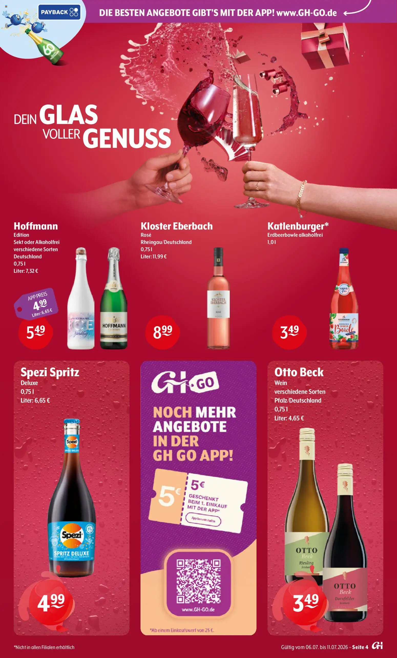 Trink und Spare Prospekt – gültig ab 06.07.2026 | Seite: 4 | Produkte: Sekt, Wein