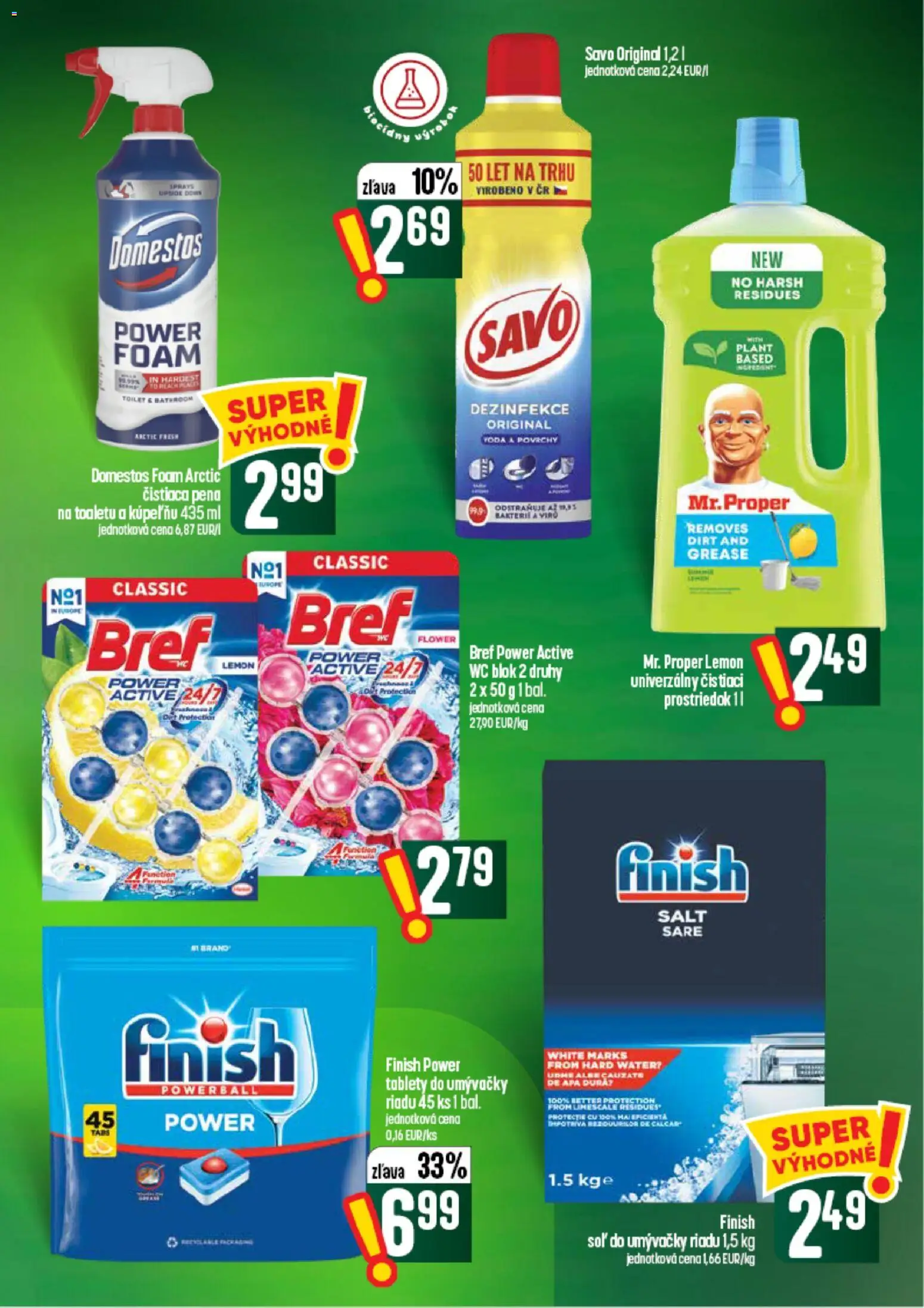 Nové COOP Jednota akcie – leták je platný od 10.09.2026 | Strana: 57 | Produkty: Wc, Savo, Tablety do umývačky, Pena