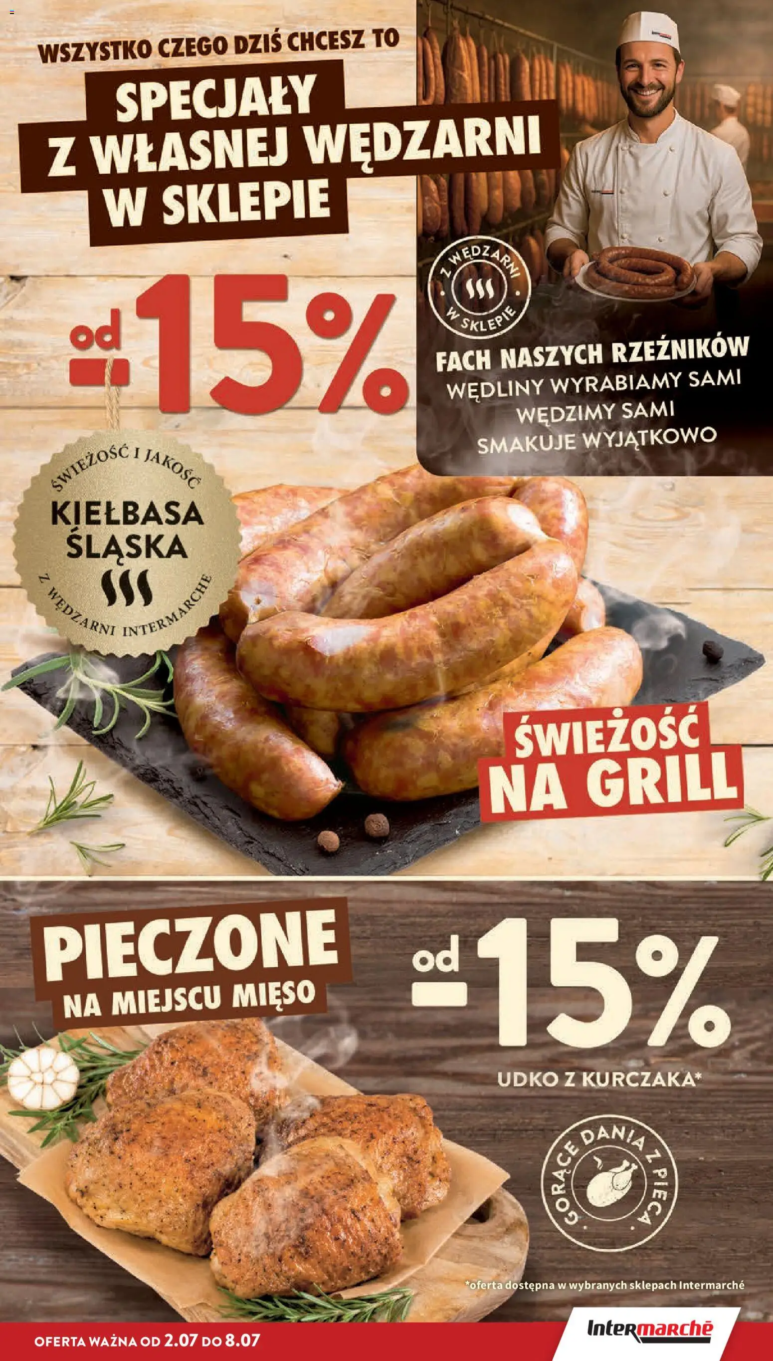 Intermarche gazetka od 02.07.2026 | Strona: 13 | Produkty: Kiełbasa, Mięso, Kiełbasa śląska, Wędliny