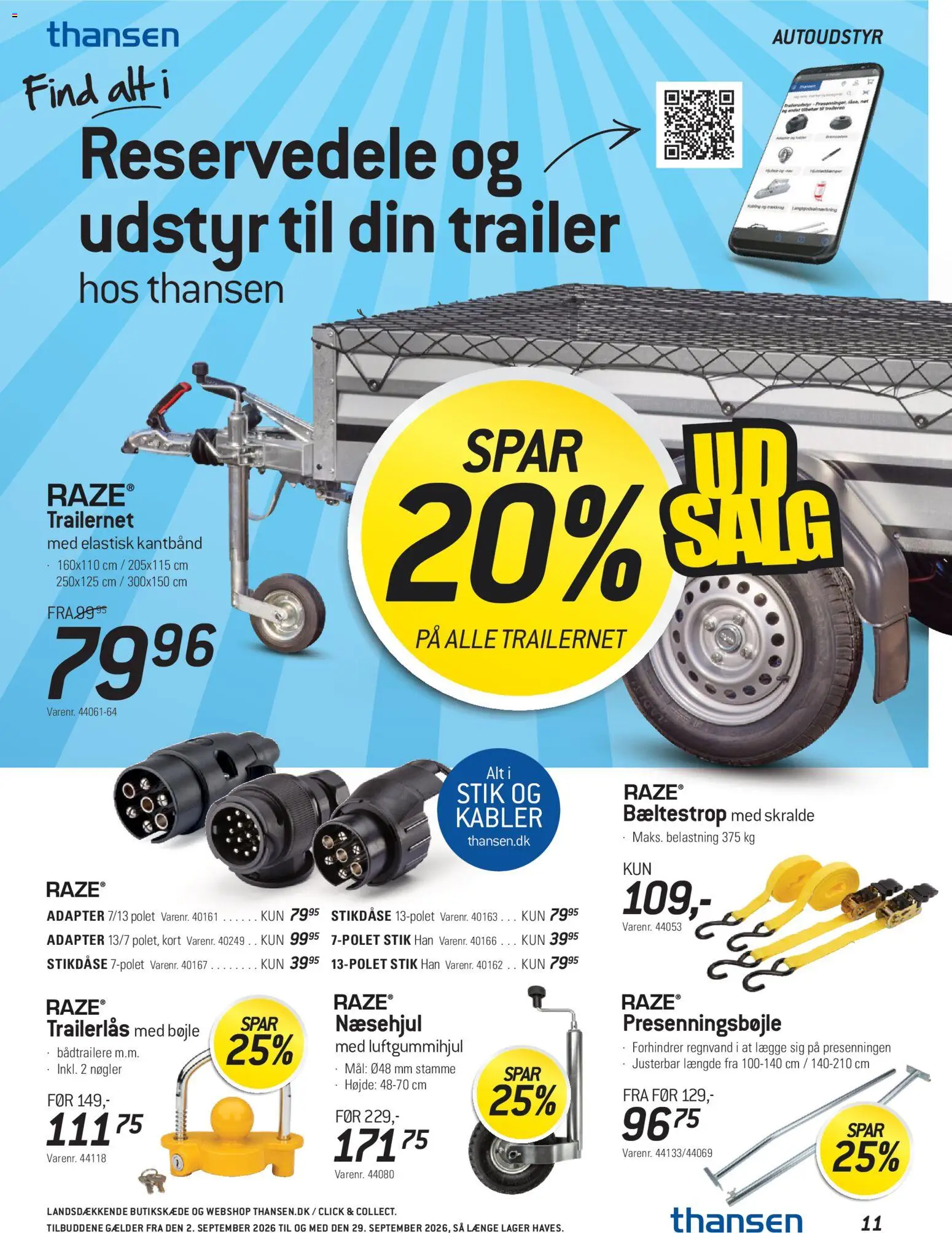 Thansen tilbudsavis – gyldig fra 02/09/2026 | Side: 11 | Produkter: Bøjle, Stik, Kabler