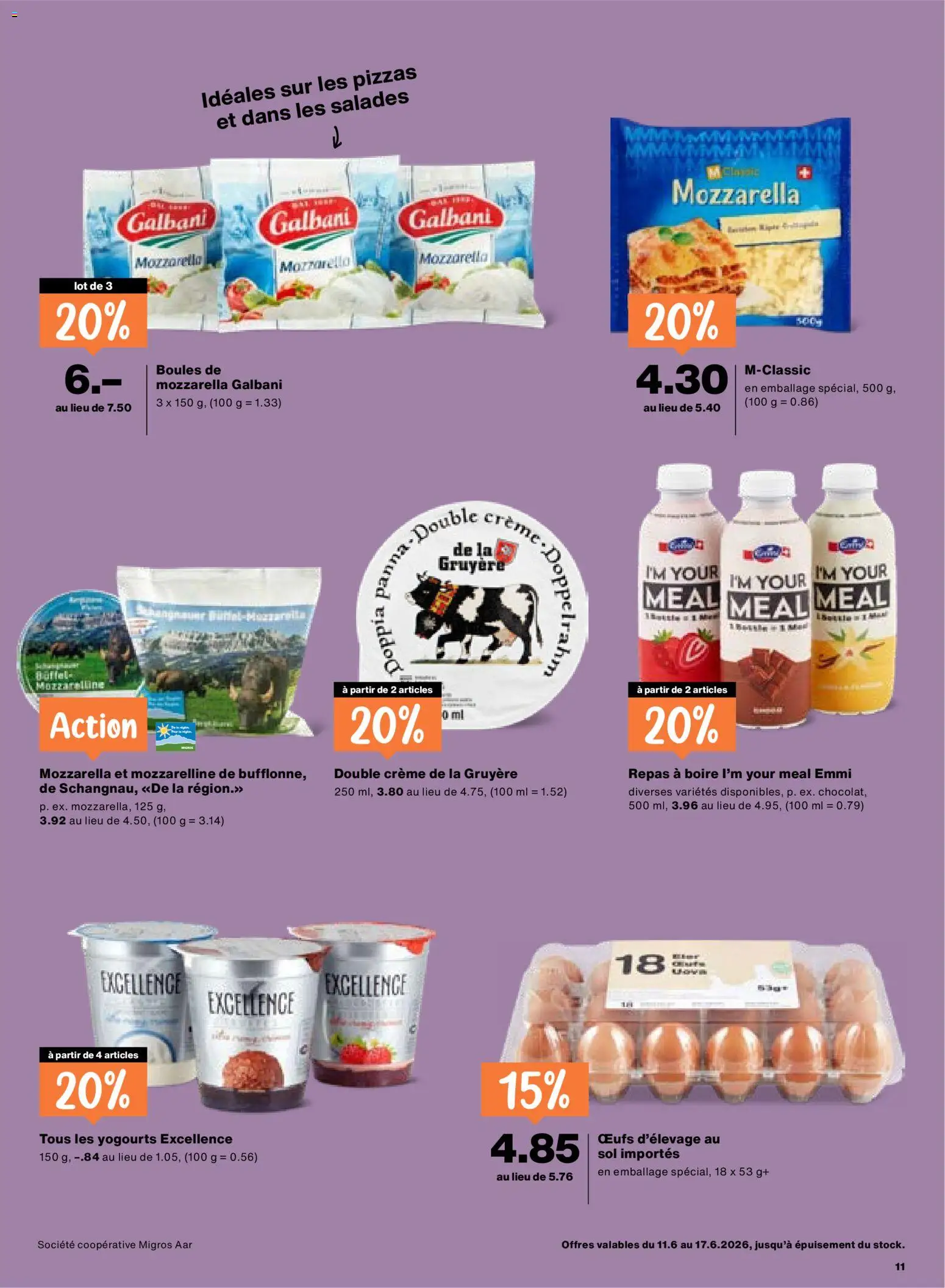 Migros aktionen FR – gültig ab 11.06.2026 | Seite: 11 | Produkte: Creme